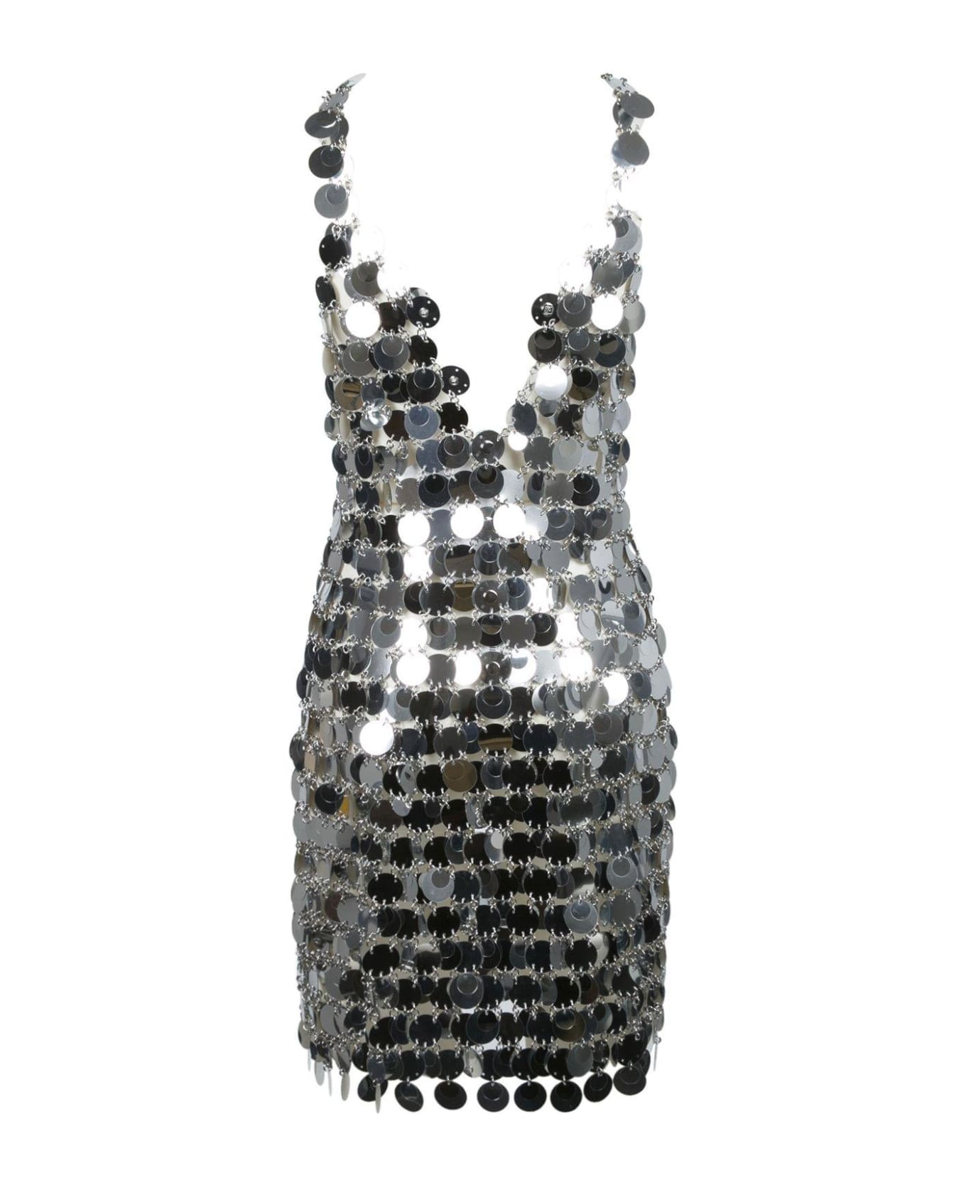 Paco Rabanne Disc Detailed Chainmail Mini Dress | italist