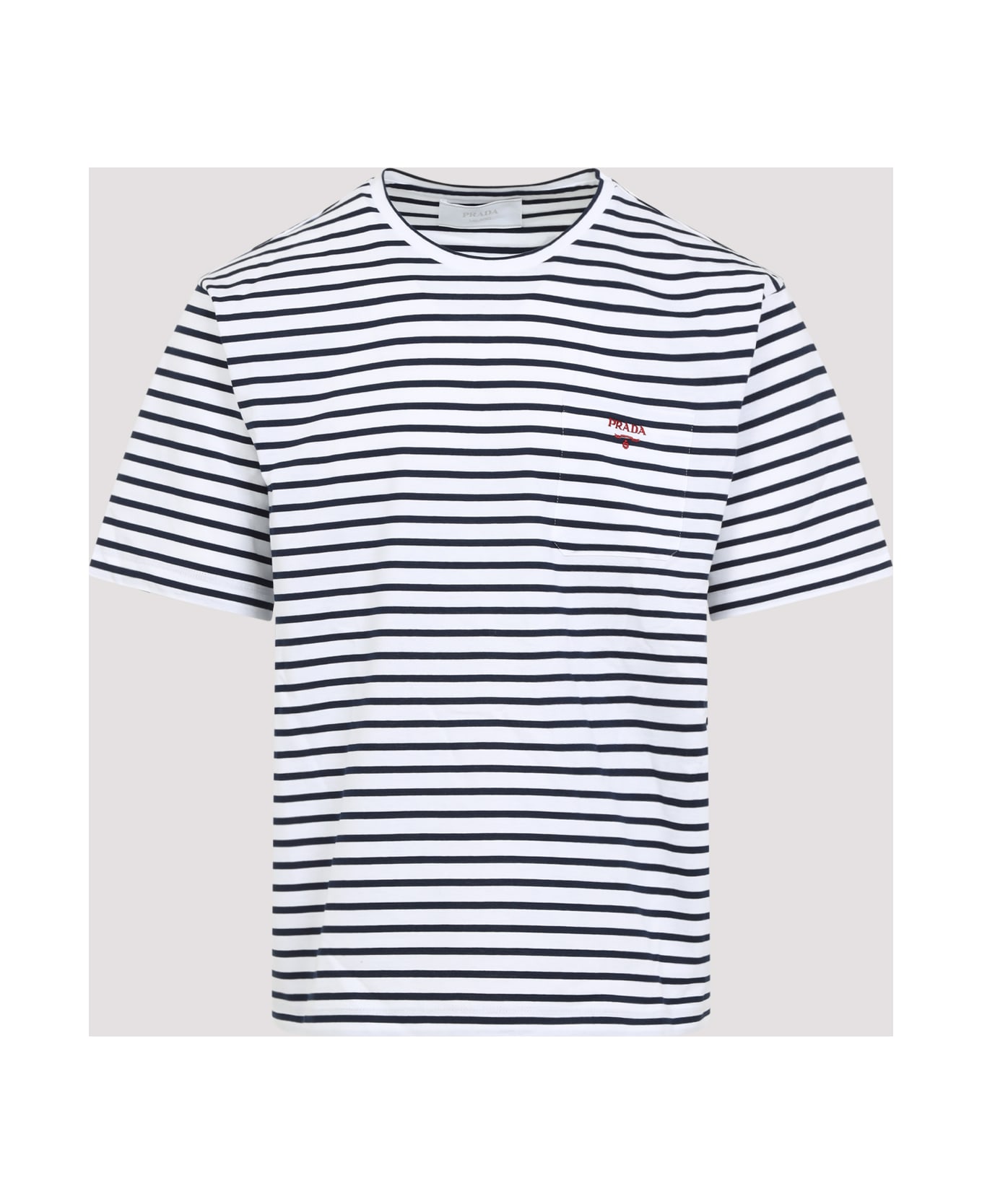 Prada Cotton T-shirt - Bianco Blu