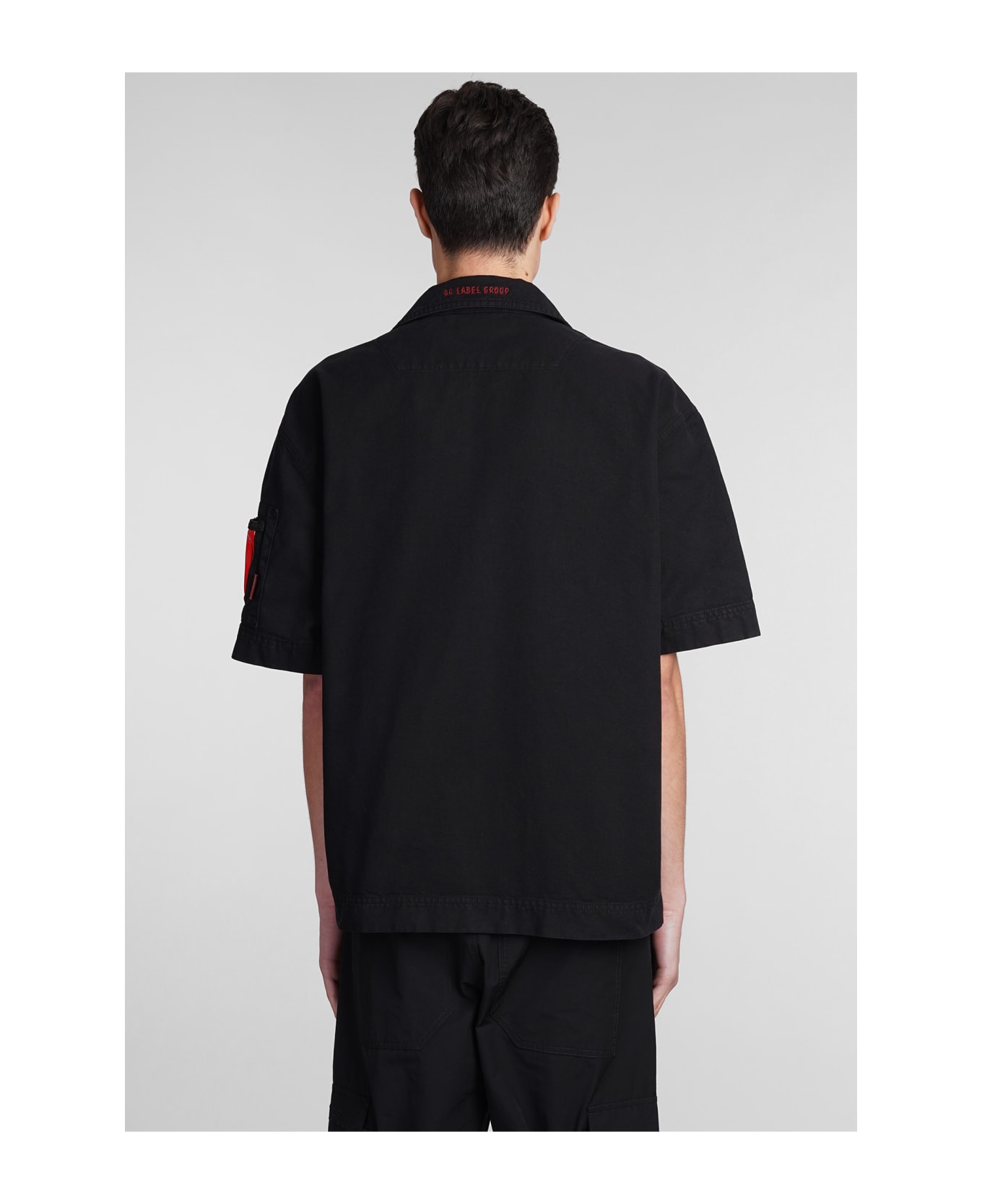 44 Label Group Shirt In Black Cotton - black シャツ