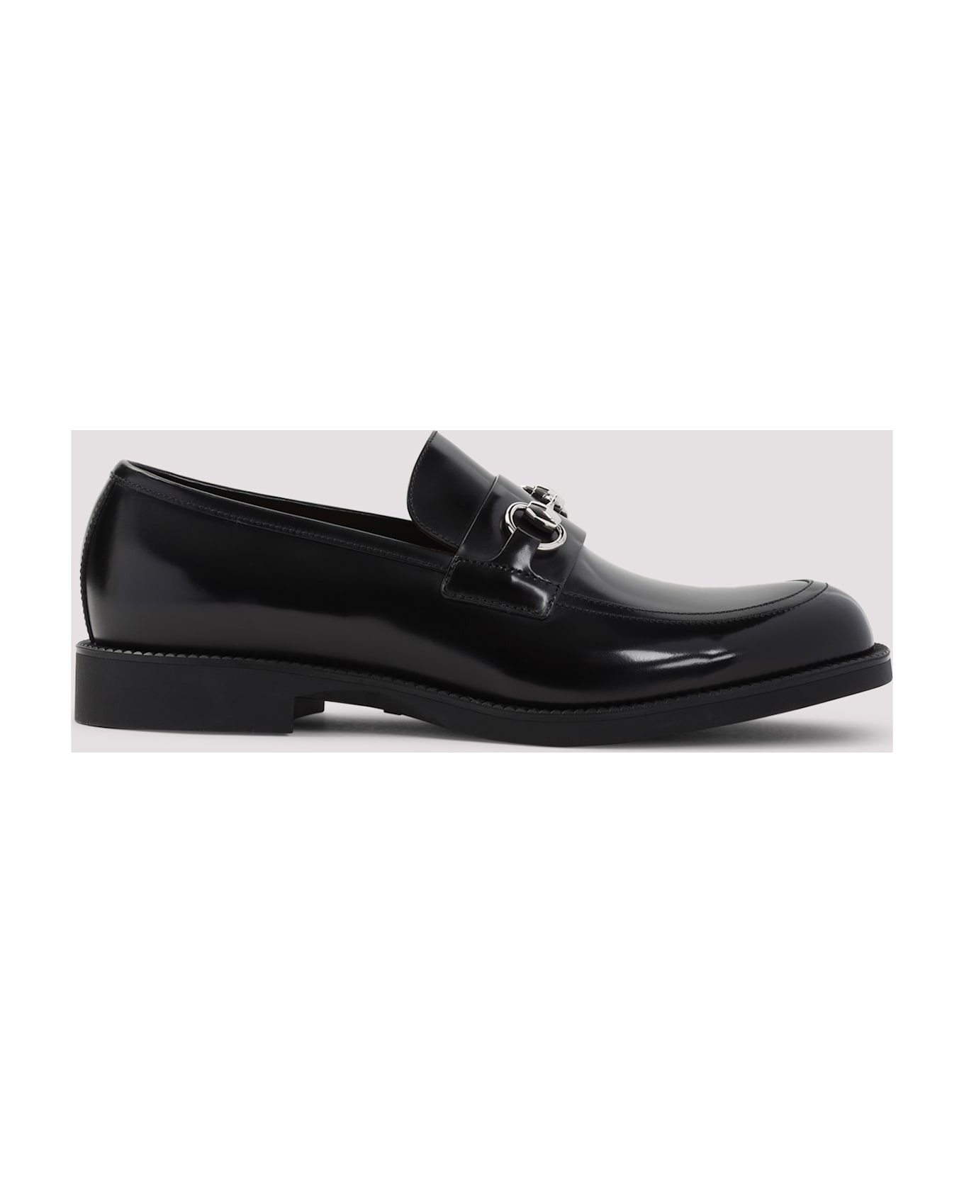 Gucci Black Leather Loafers - Black