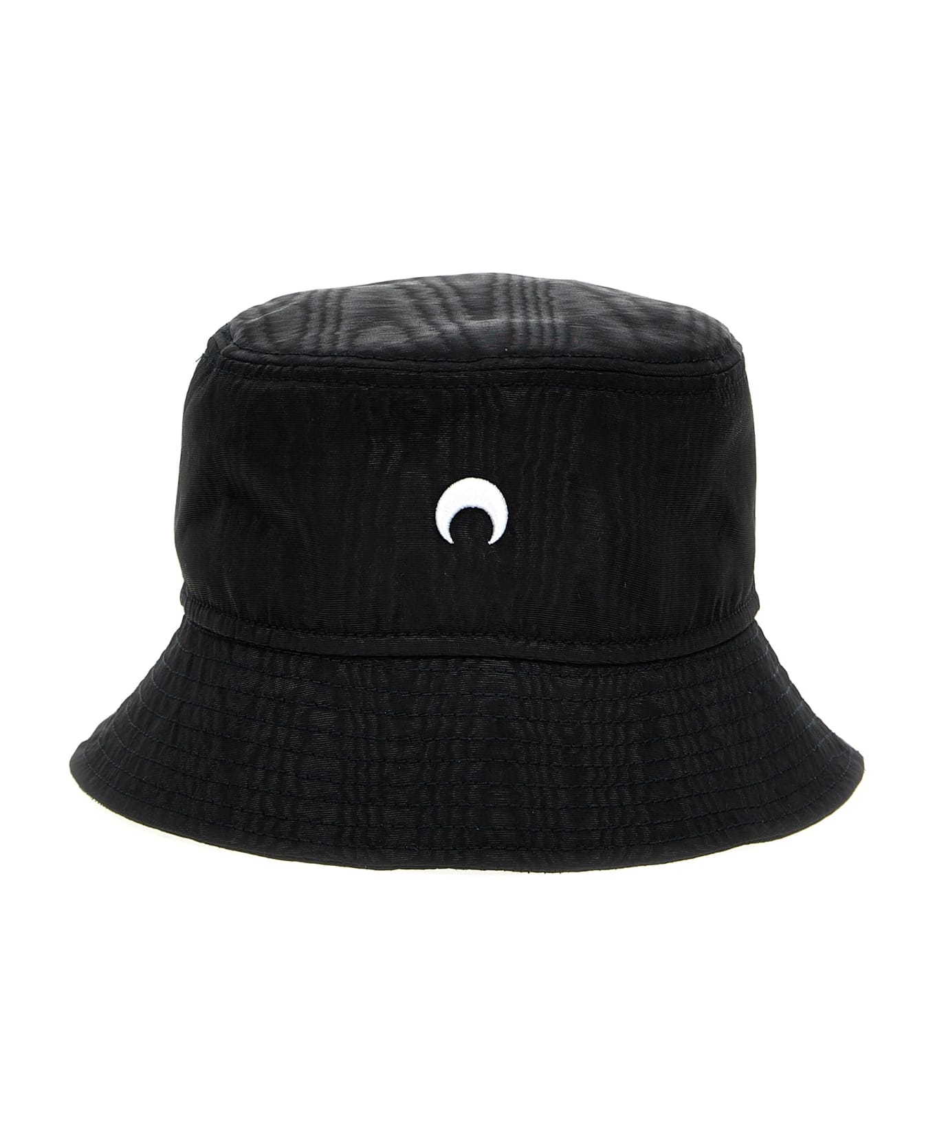 Marine Serre Logo Embroidery Bucket Hat - Black  