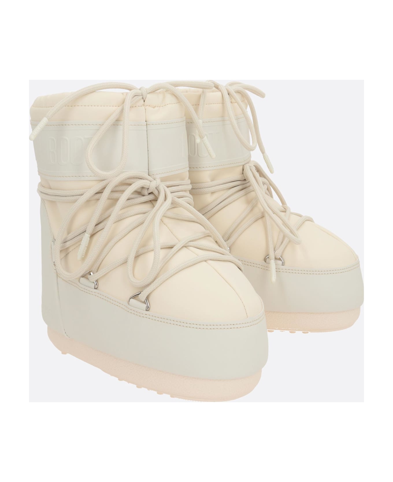 Moon Boot Icon Rubber Low-top Snow Boots - Beige