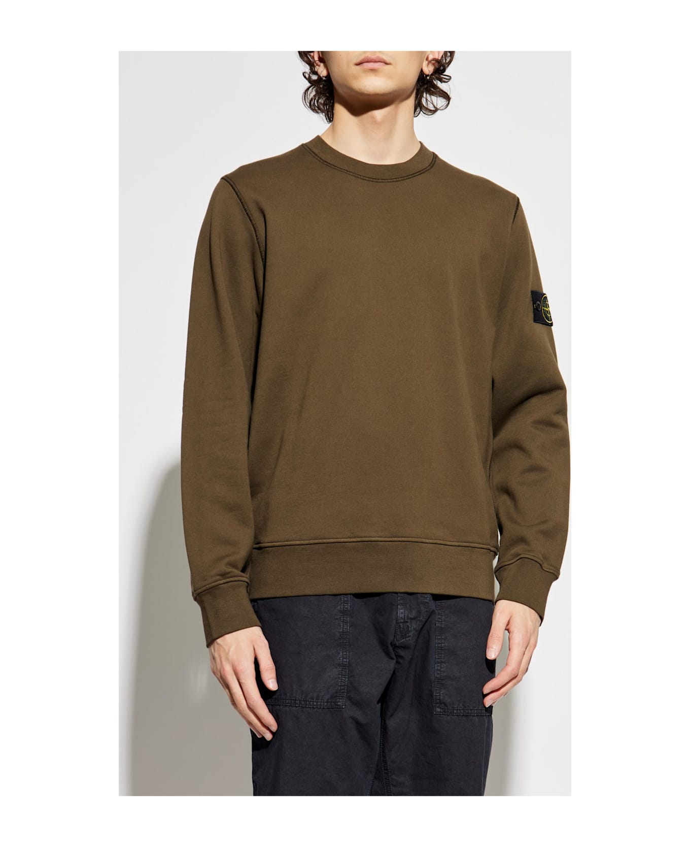 Stone Island Crew Neck Sweatshirt - Green