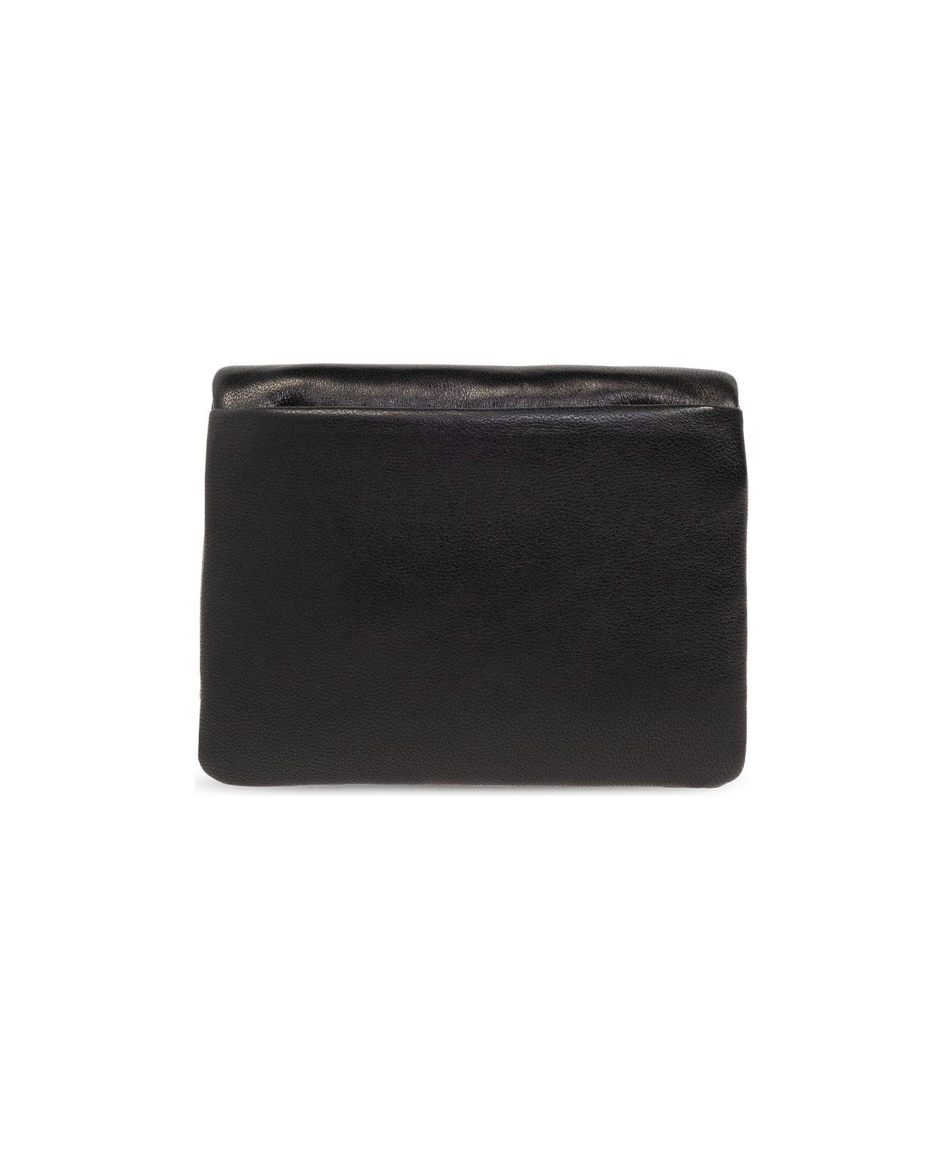 Saint Laurent Calypso Logo Plaque Padded Wallet - Black