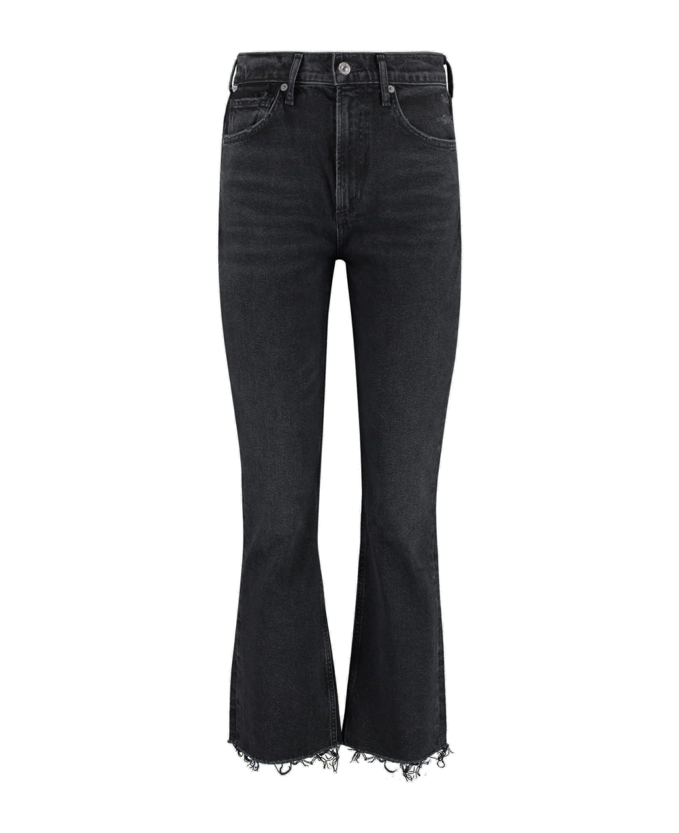 Citizens of Humanity Isola Cotton Cropped Trousers - black