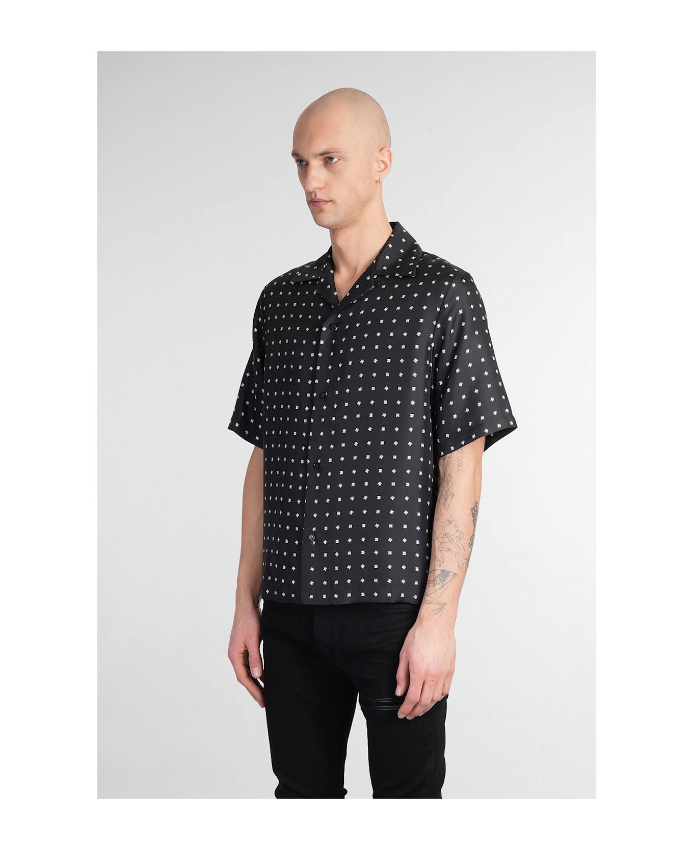 AMIRI Shirt In Black Silk - black