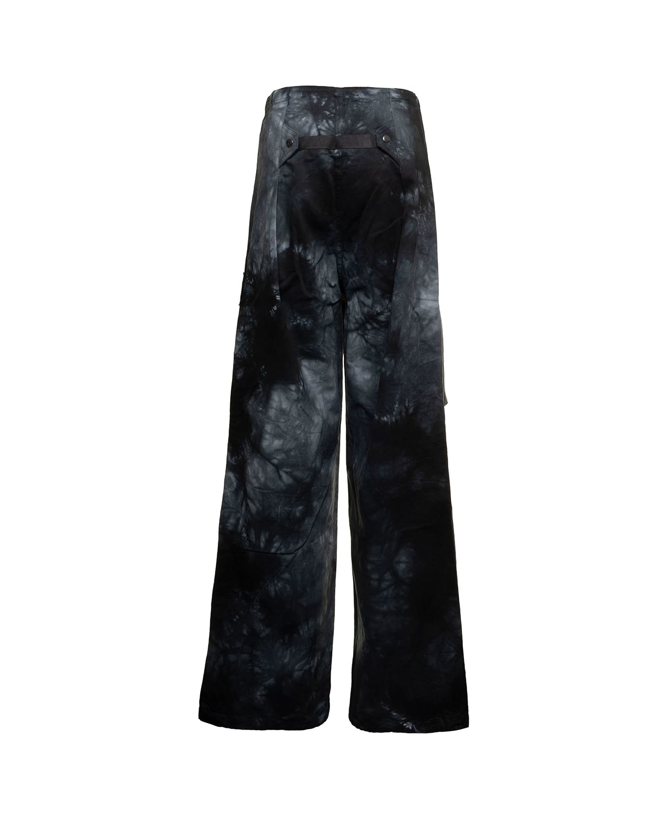 DARKPARK 'daisy' Black Oversized Tie-dye Pants In Gabardine Woman Darpark - Black