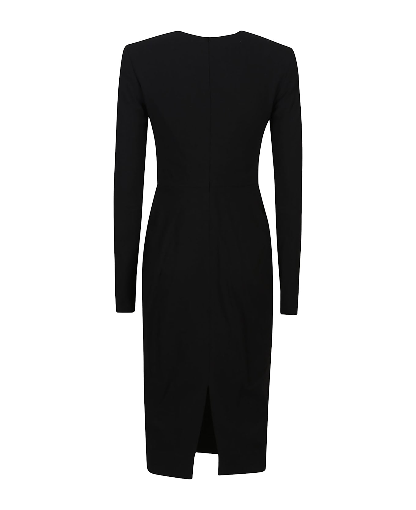 Victoria Beckham Long Sleeve T-shirt Fitted Dress - Black ワンピース＆ドレス