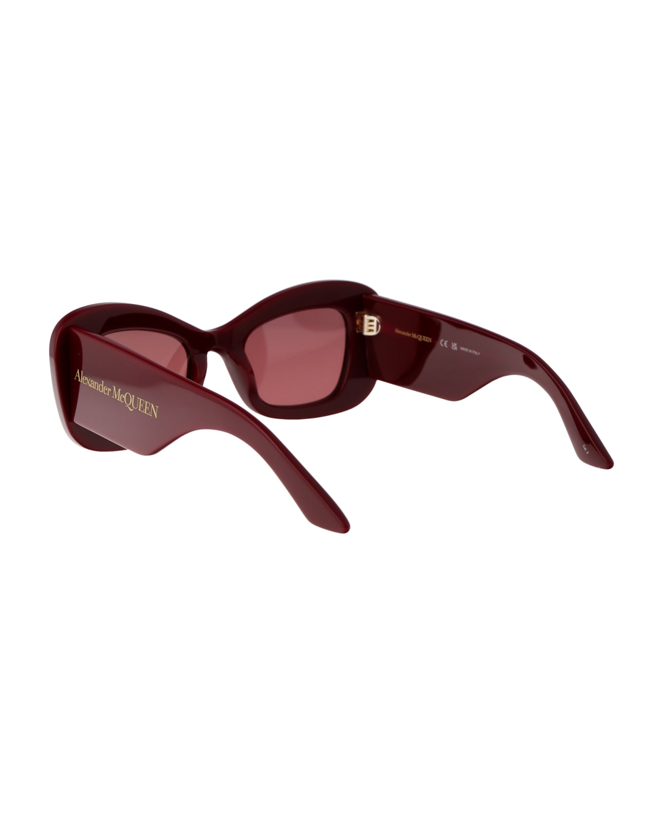 Alexander McQueen Eyewear Am0434s Sunglasses - 006 BURGUNDY BURGUNDY RED