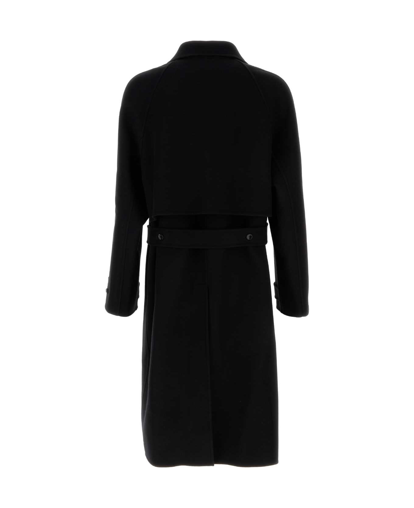 Gucci Black Wool Blend Coat - NERONERO