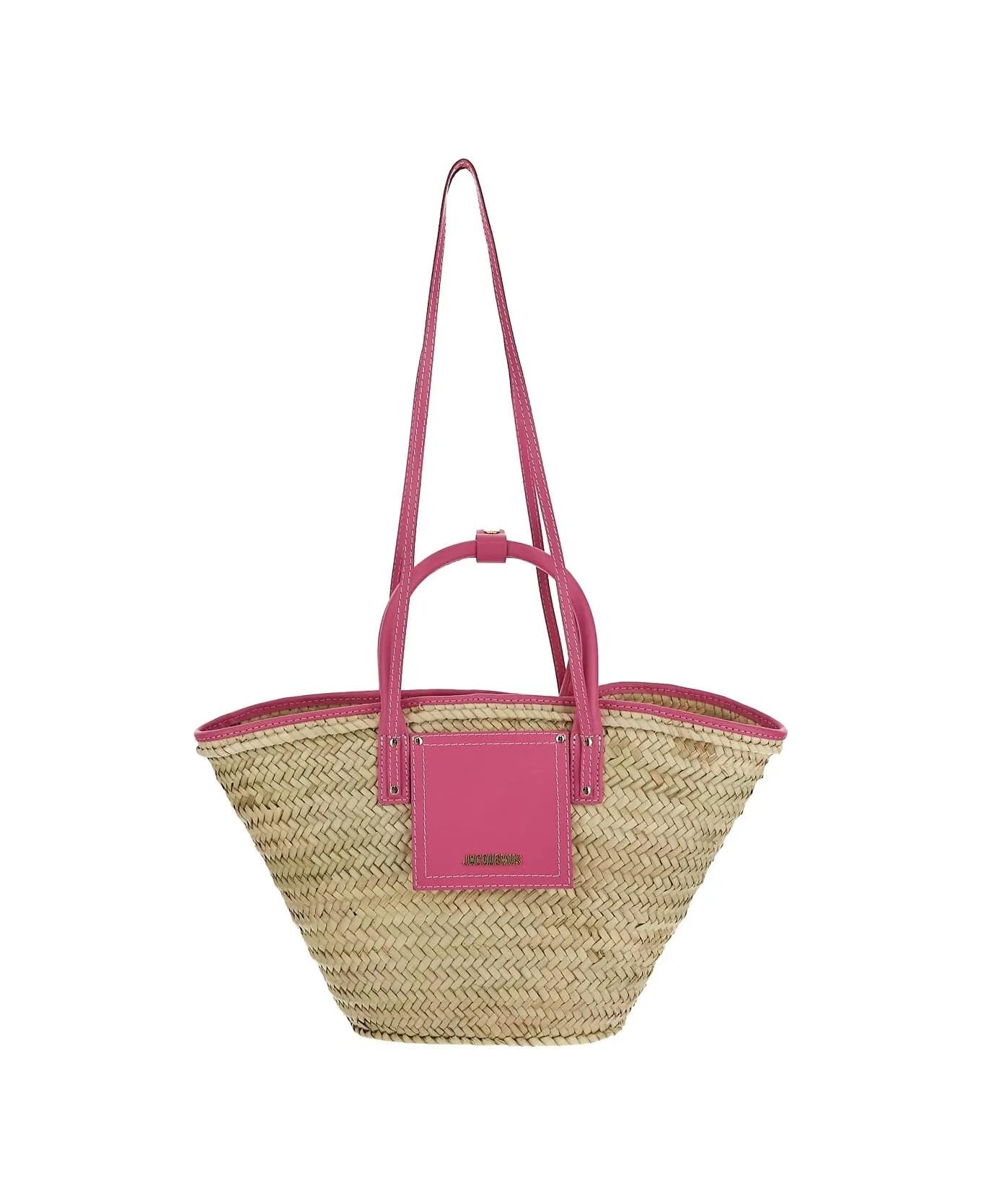 Jacquemus Le Panier Soli Beach Basket Bag - Neon Pink