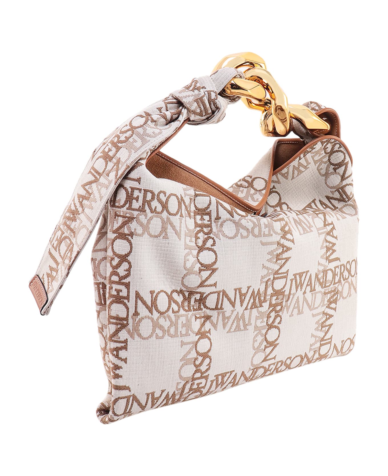 J.W. Anderson Small Chain Hobo Bag - Beige