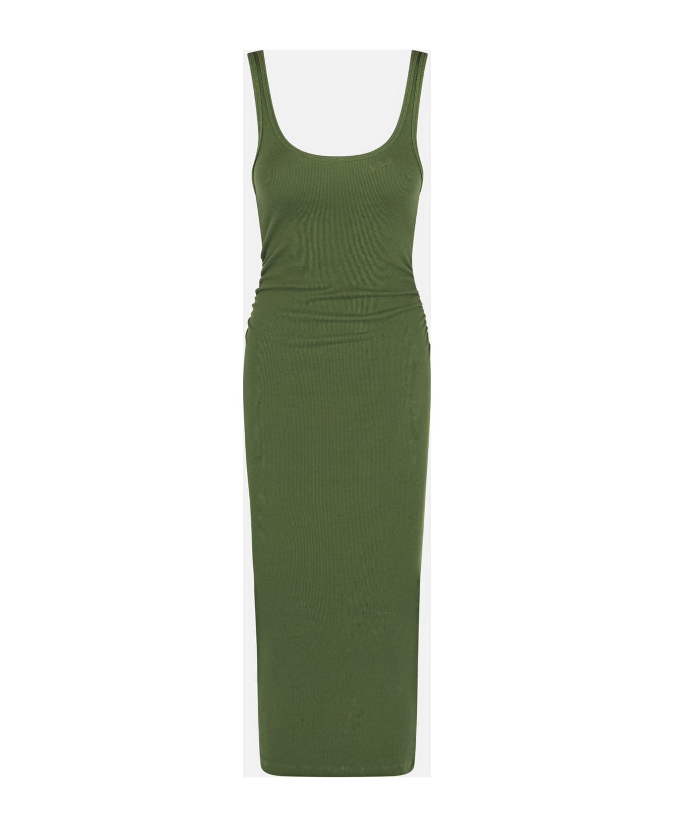 MC2 Saint Barth Woman Ribbed Cotton Jersey Tank Dress Jennifer - GREEN