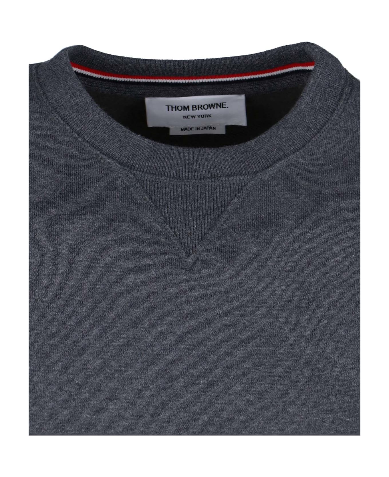 Thom Browne 
4 Bar
 Dark Grey Cotton Sweatshirt - DARK GREY