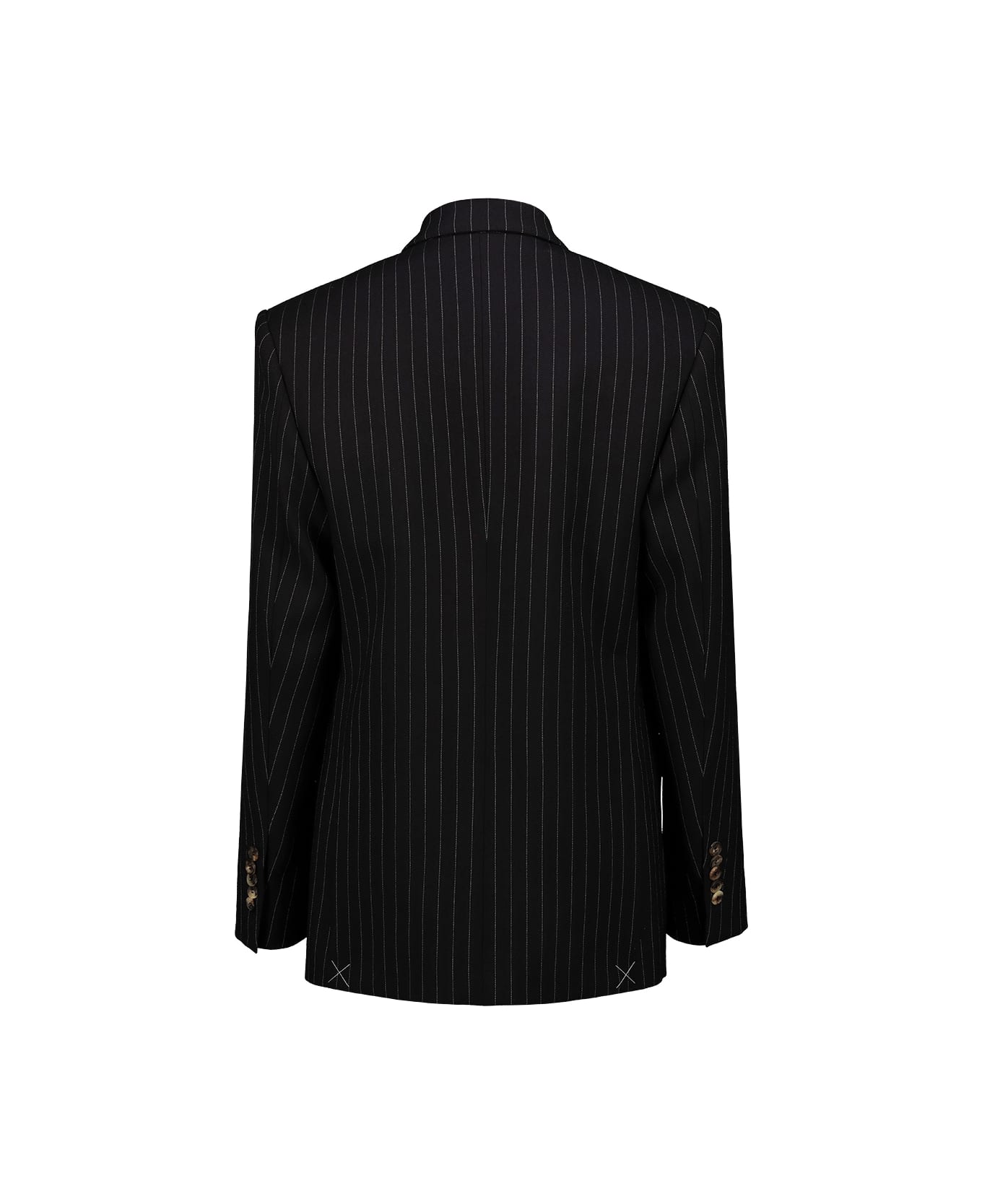 WARDROBE.NYC Double-breasted Pinstripe Blazer - Bps Black Pinstripe