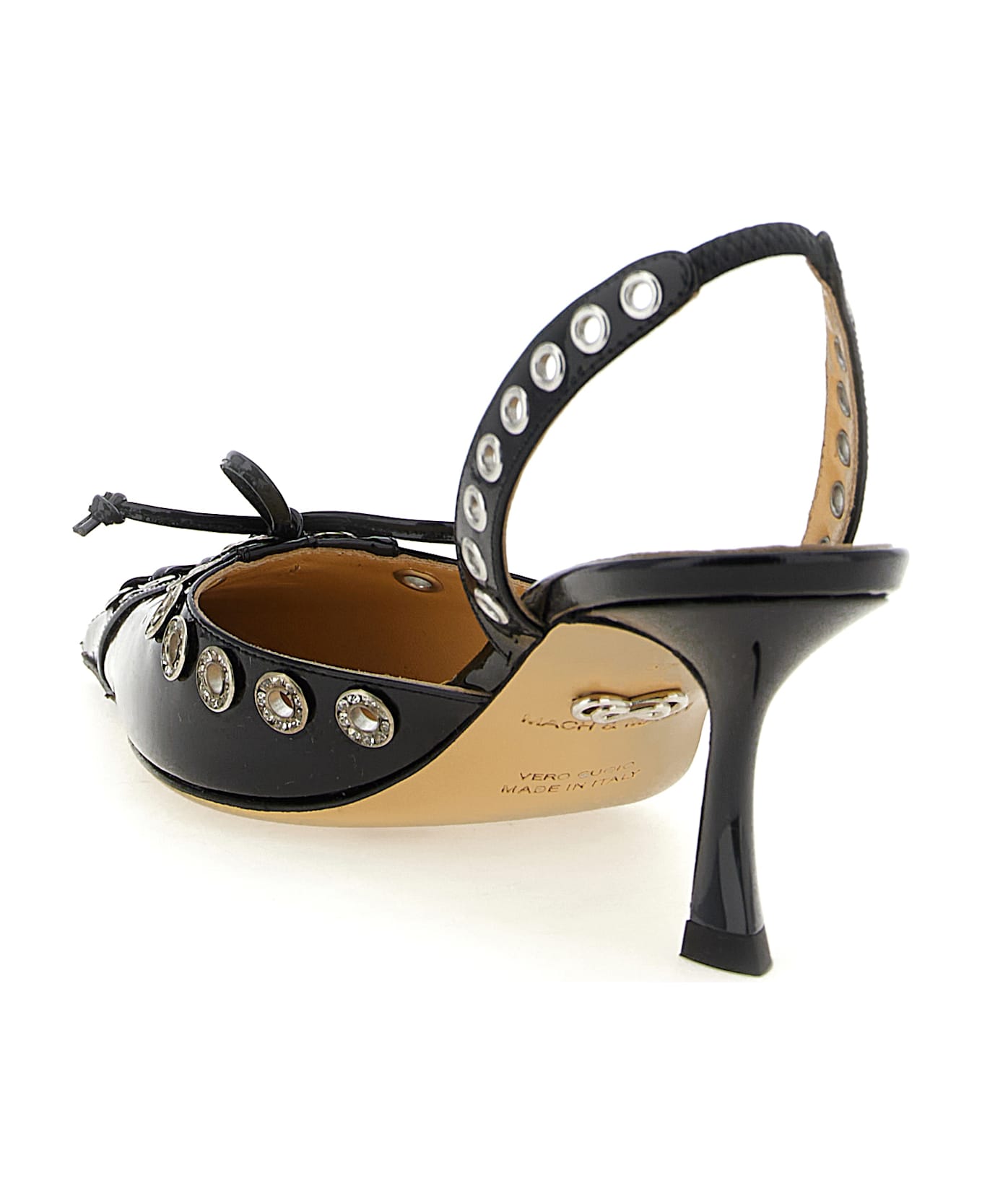 Mach & Mach 'crystalized Corset' Slingback - Black  