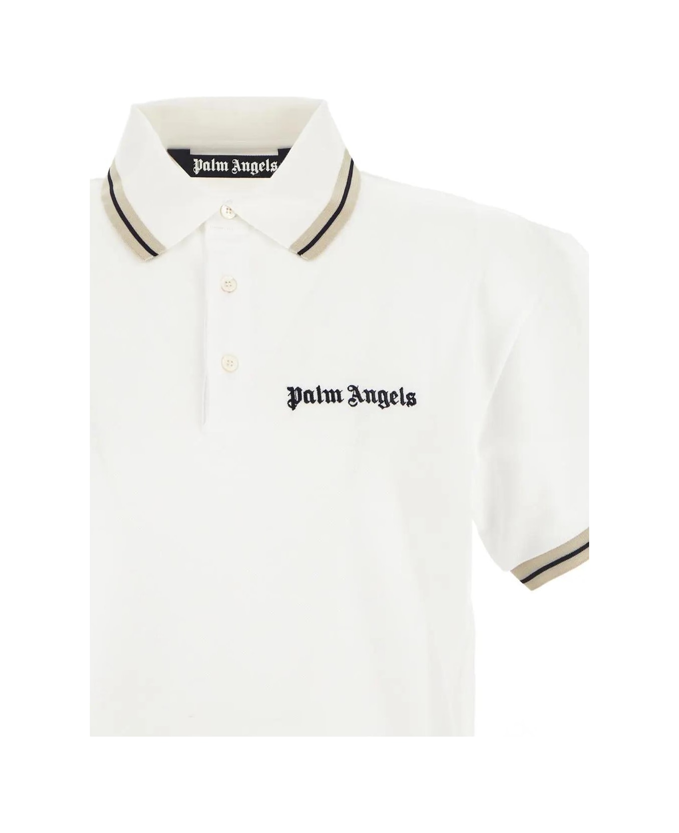 Palm Angels Embroidered Logo Shirt - Bianco
