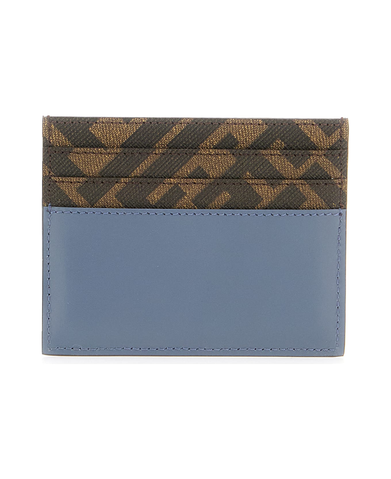 Fendi Denim Blue Leather Card Holder - MIRTO MARRONE