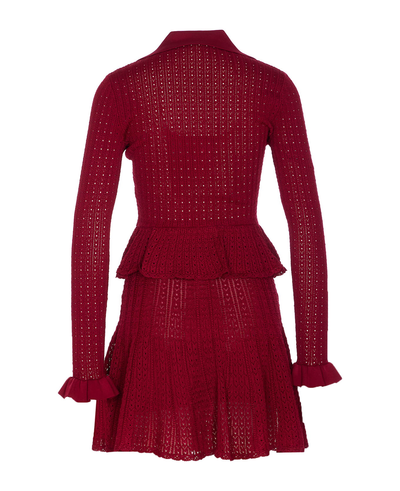 self-portrait Knit Mini Dress - Red