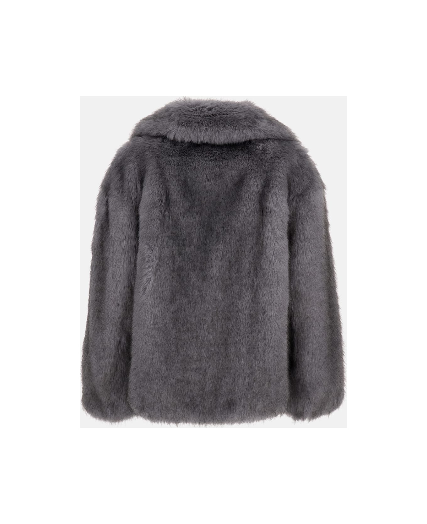 STAND STUDIO Faux Fur Valentina Jacket - Grey