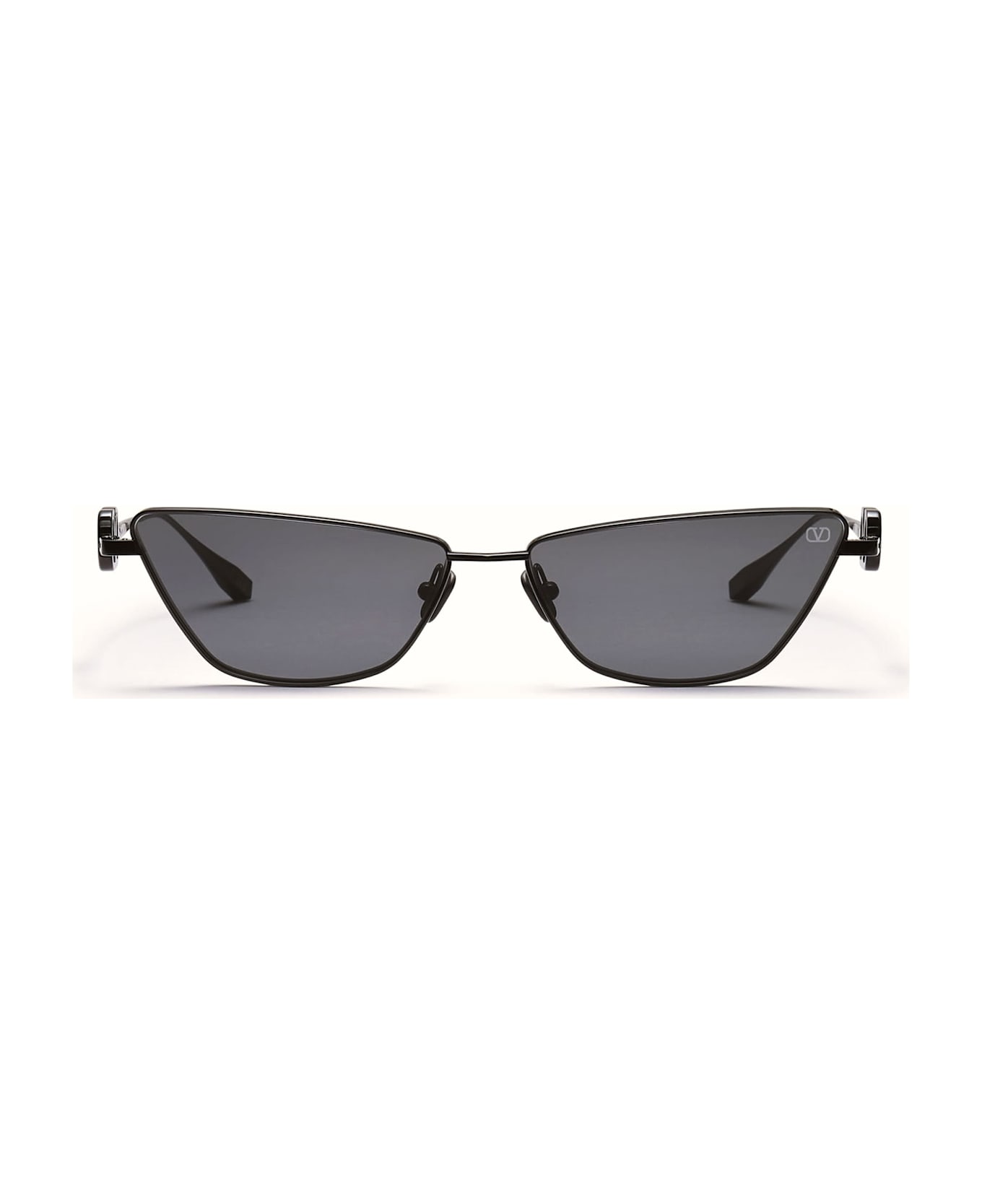Valentino Eyewear Vlogo Sign - Shiny Black Sunglasses - Gold