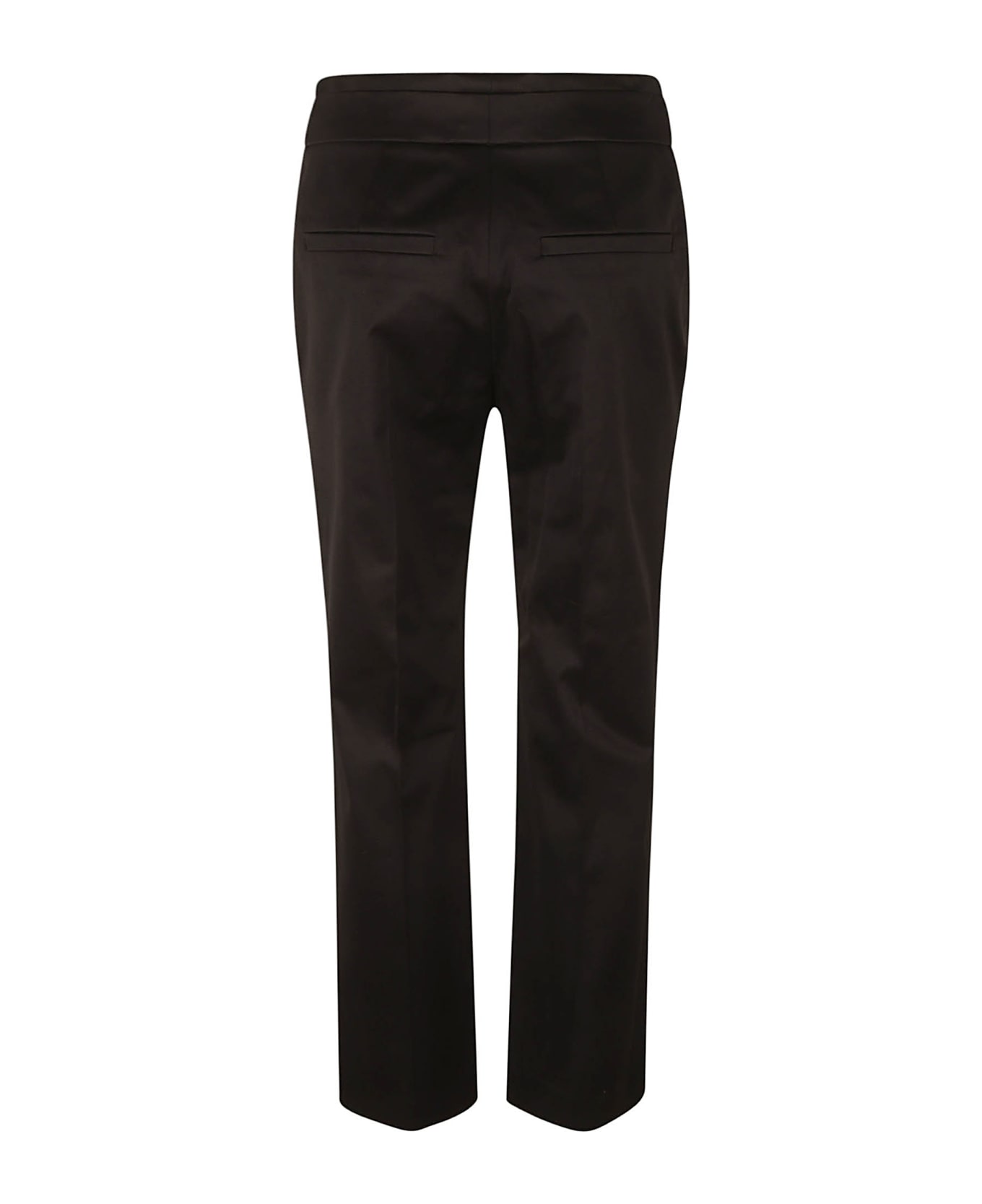 Brunello Cucinelli High Embellished Waist Plain Crop Trousers - Black