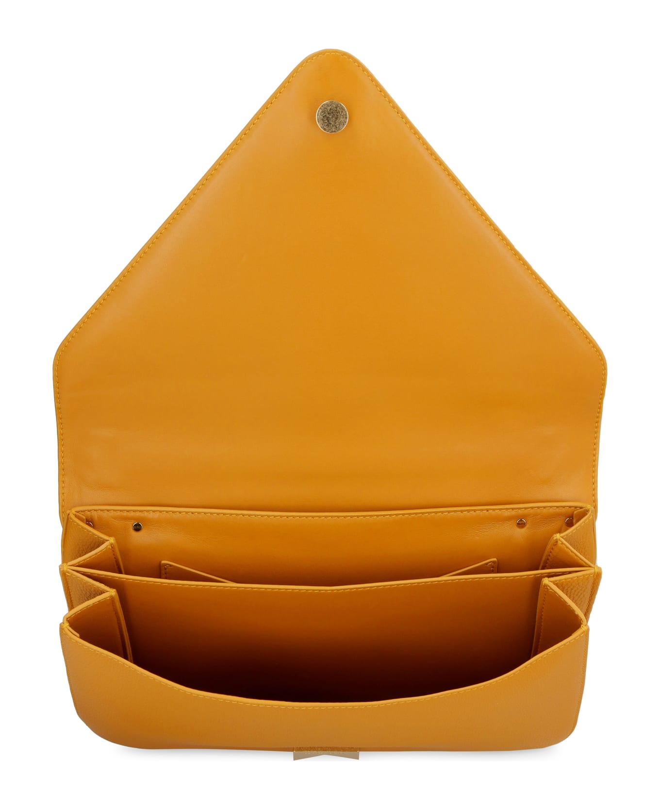 Bottega Veneta Mount Leather Envelope Bag - Ocher
