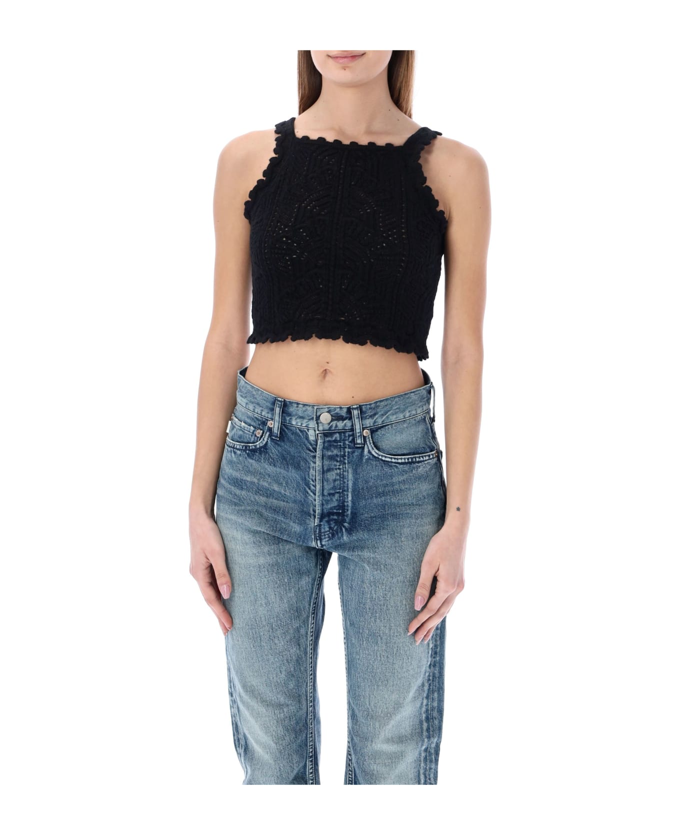 SAINT LAURENT カットアウトクロシェトレス 686890Y75JY 1000 SAINT LAURENT カットアウトクロシェトレス 686890Y75JY 1000