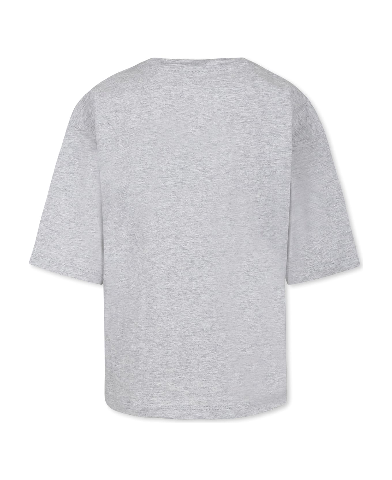 Zadig 
Voltaire Gray T-shirt For Girl With Rhinestone Amour Lettering - Grey