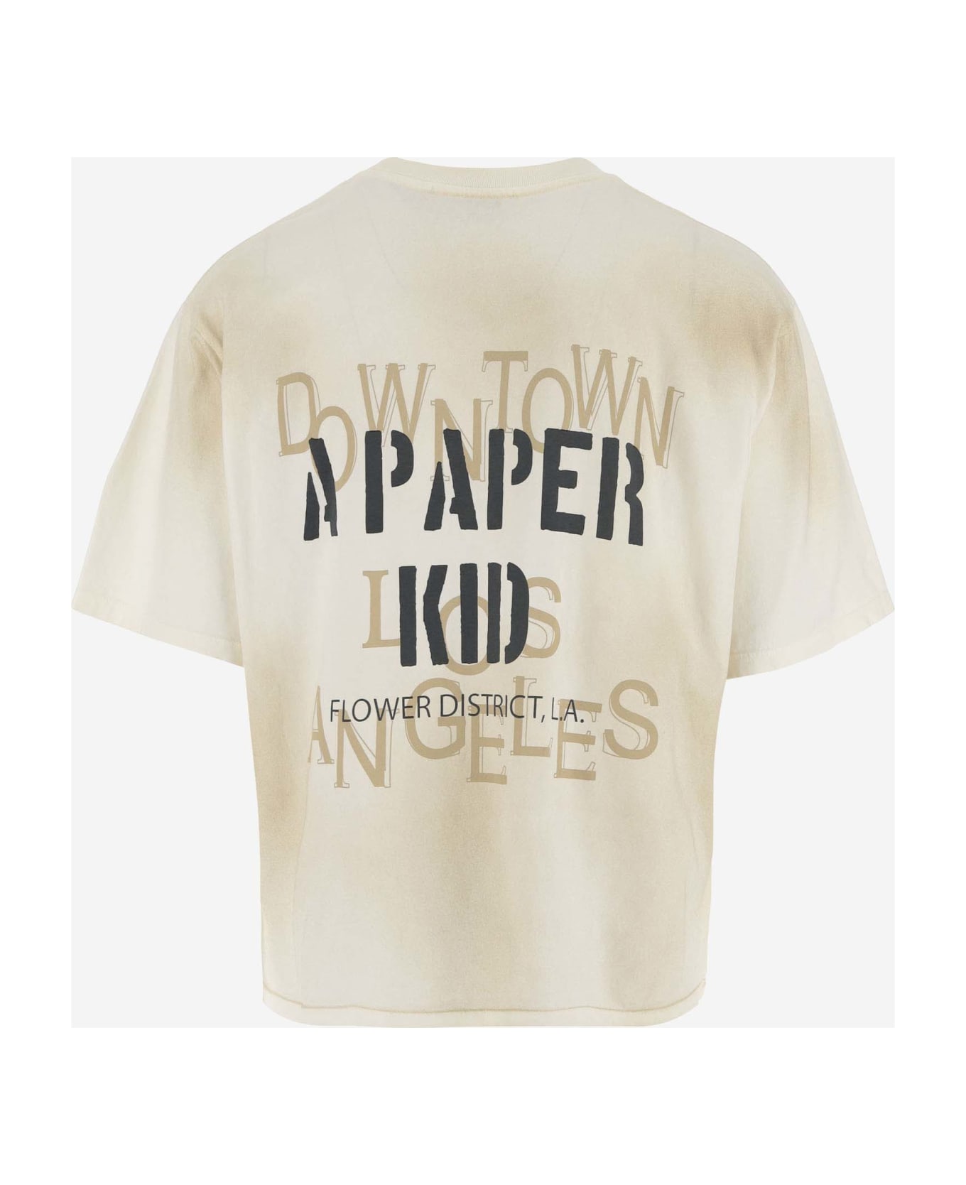 A Paper Kid Cotton T-shirt With Logo - Ivory