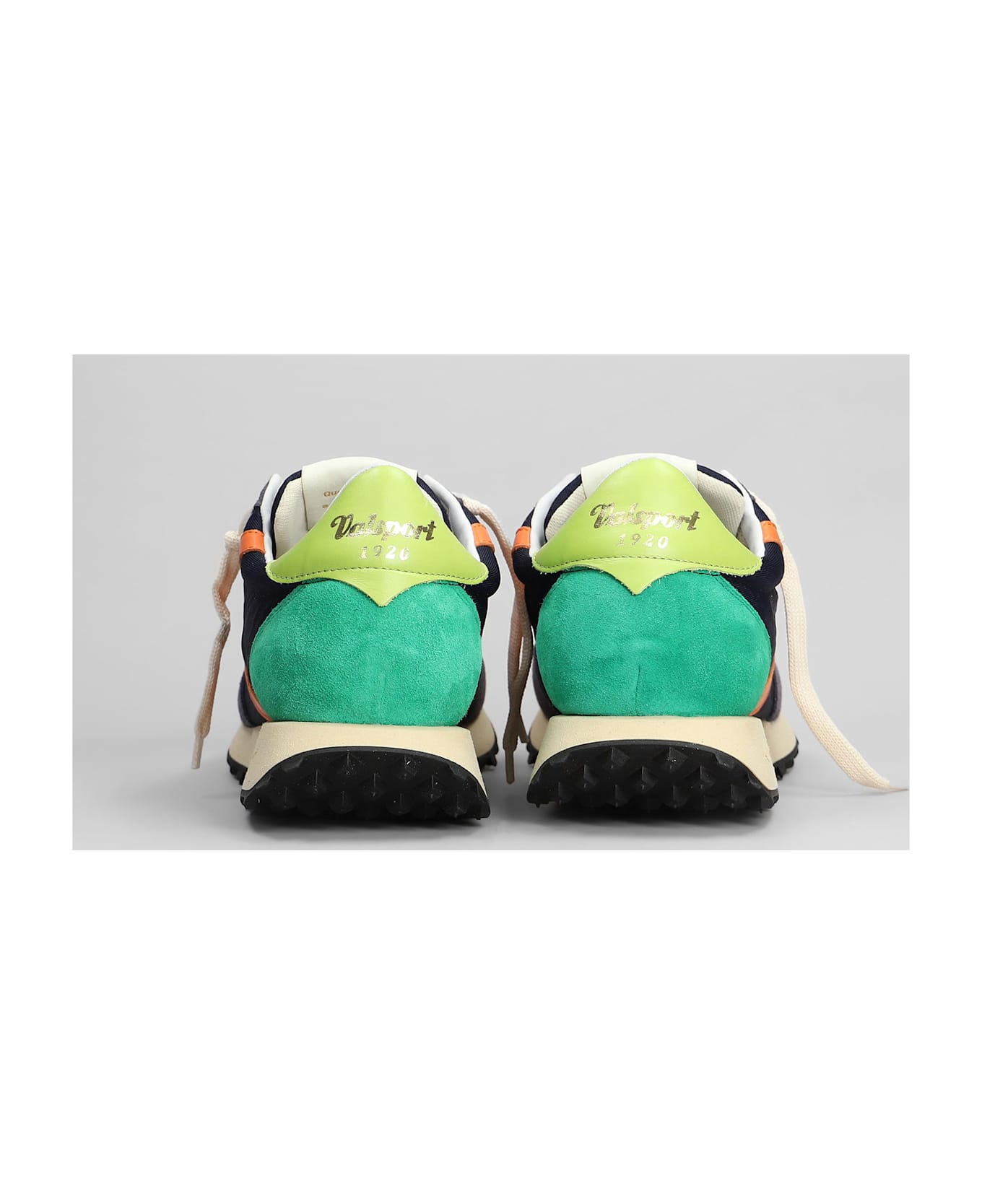 Valsport Start Sneakers In Blue Suede And Fabric - blue