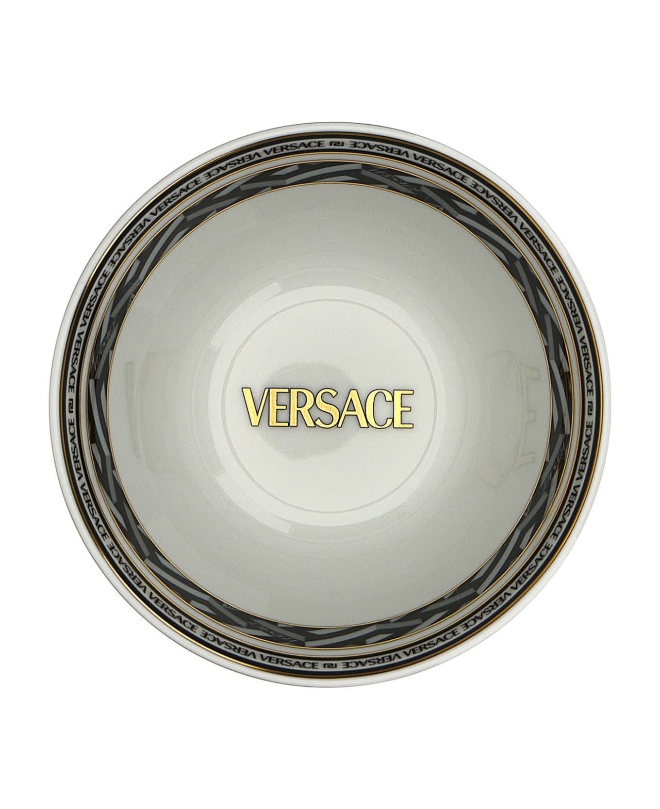 Versace 'la Greca' Cup - White/Black