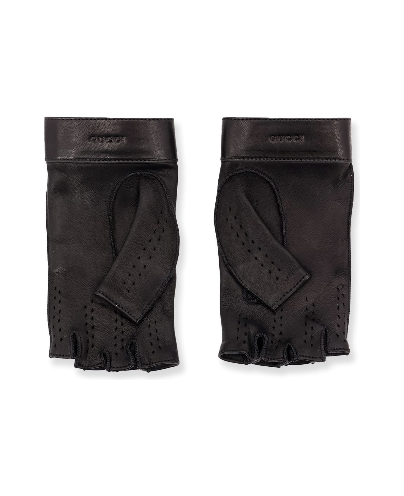 Gucci Fingerless Leather Gloves