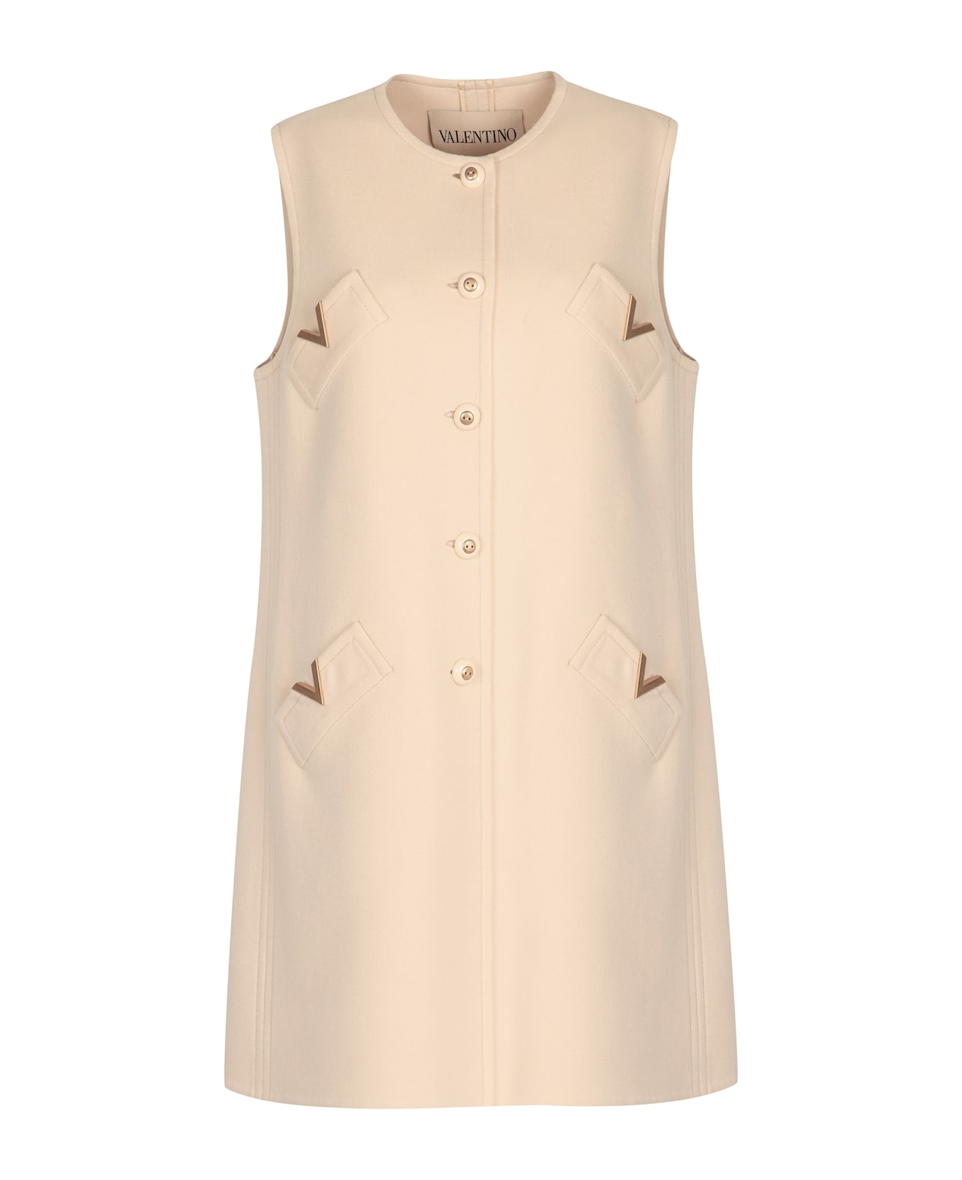 Valentino Garavani Wool And Cashmere Vest - panna