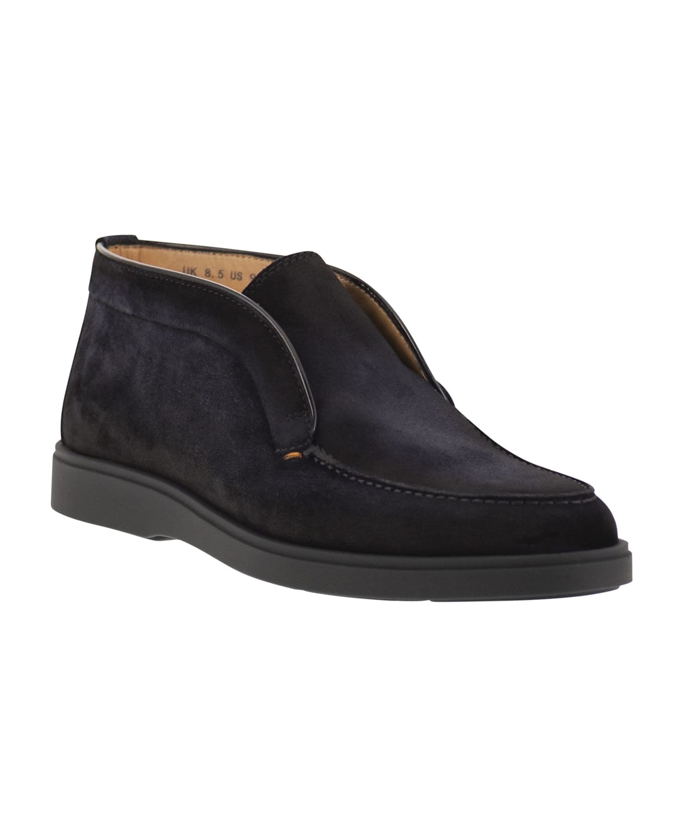 Santoni Suede Leather Desert Boot - Blue