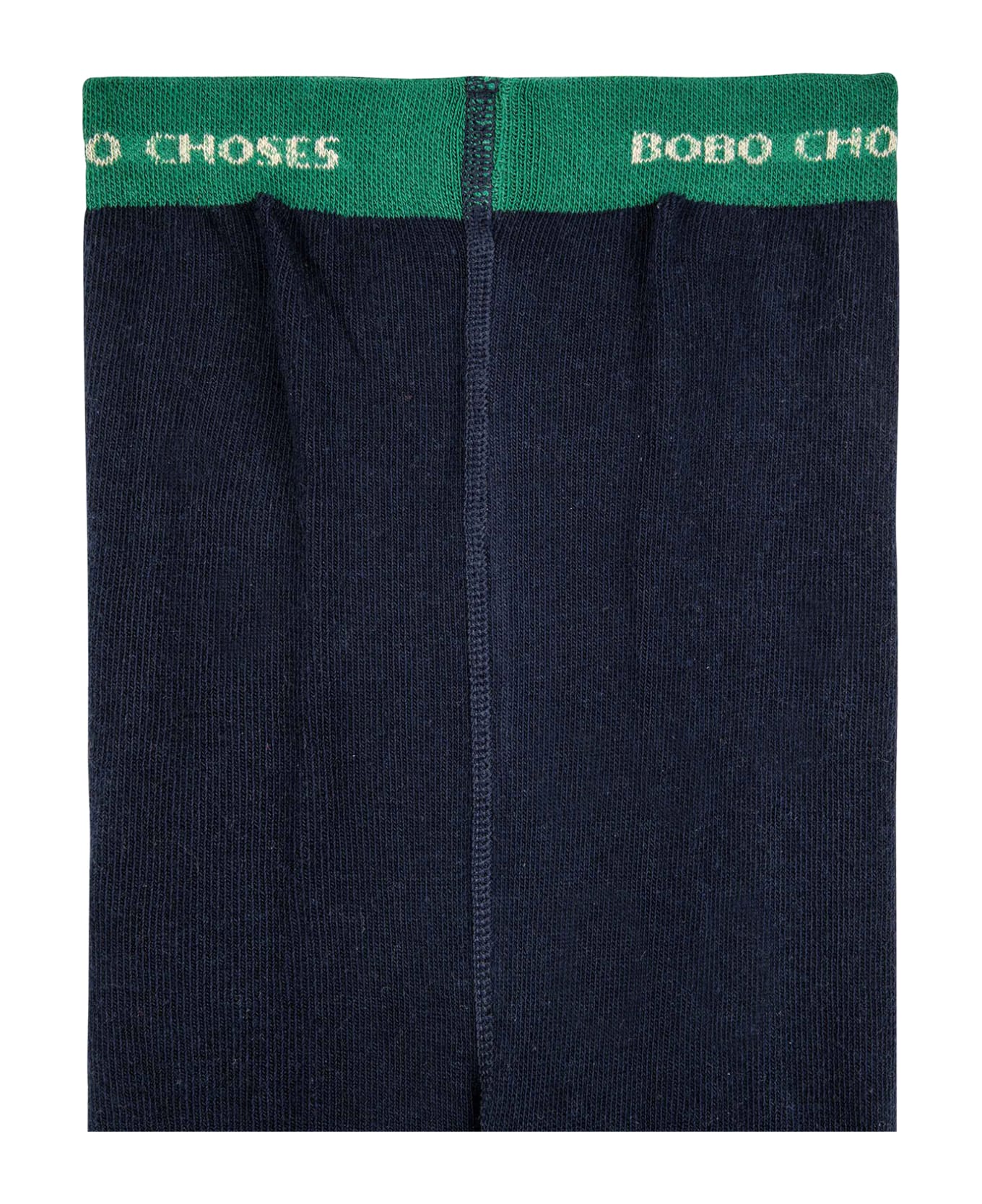 Bobo Choses Blue Tights For Girl With Daisies - Blue