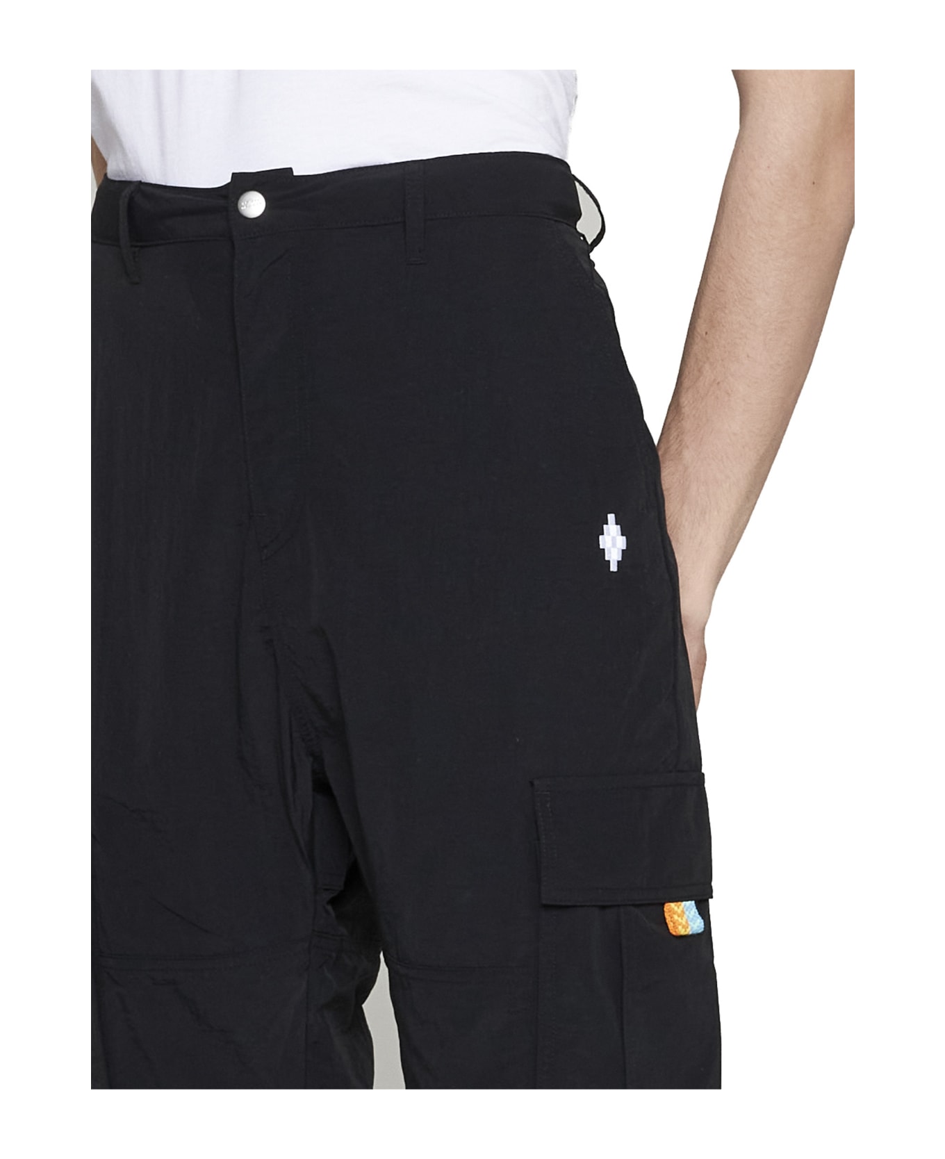 Marcelo Burlon Cargo Cross Pants - Black White