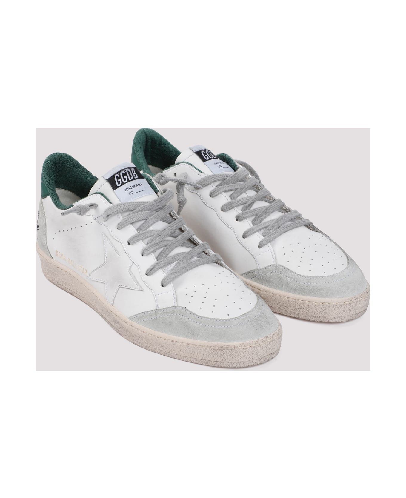 Golden Goose Ball Star Sneakers - White Ice Green