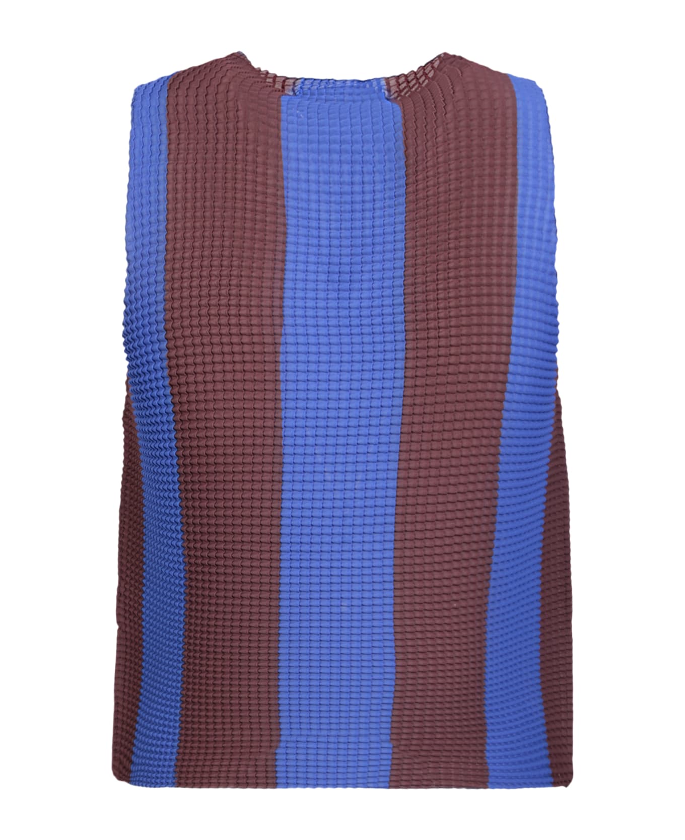 Sunnei Blue/brown Pleated Top - Blue