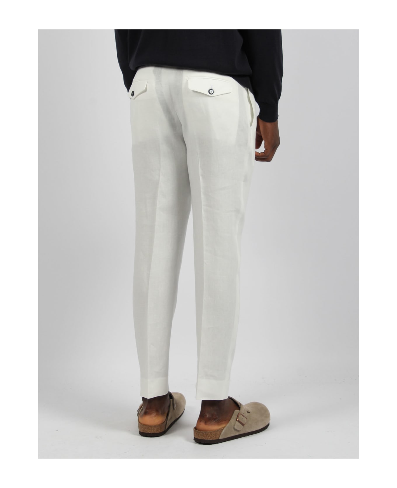 Be Able Andy Linen Trousers - White