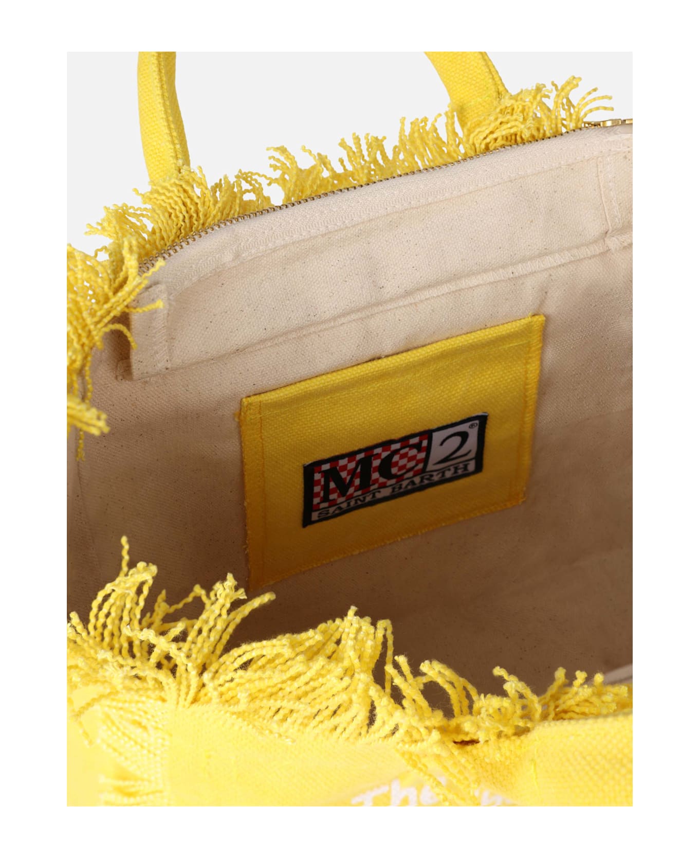 MC2 Saint Barth Yellow Cotton Canvas Colette Handbag - YELLOW