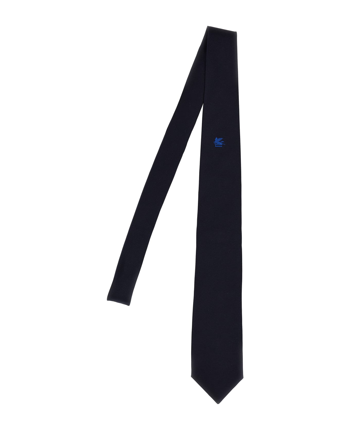 Etro Logo Necktie - Blu Navy