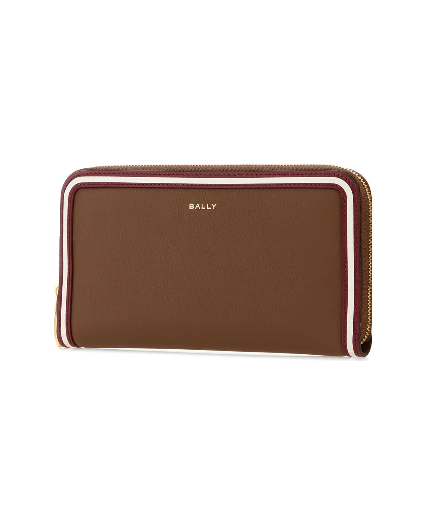 Bally Biscuit Leather Code Long Wallet - CUERO21ORO