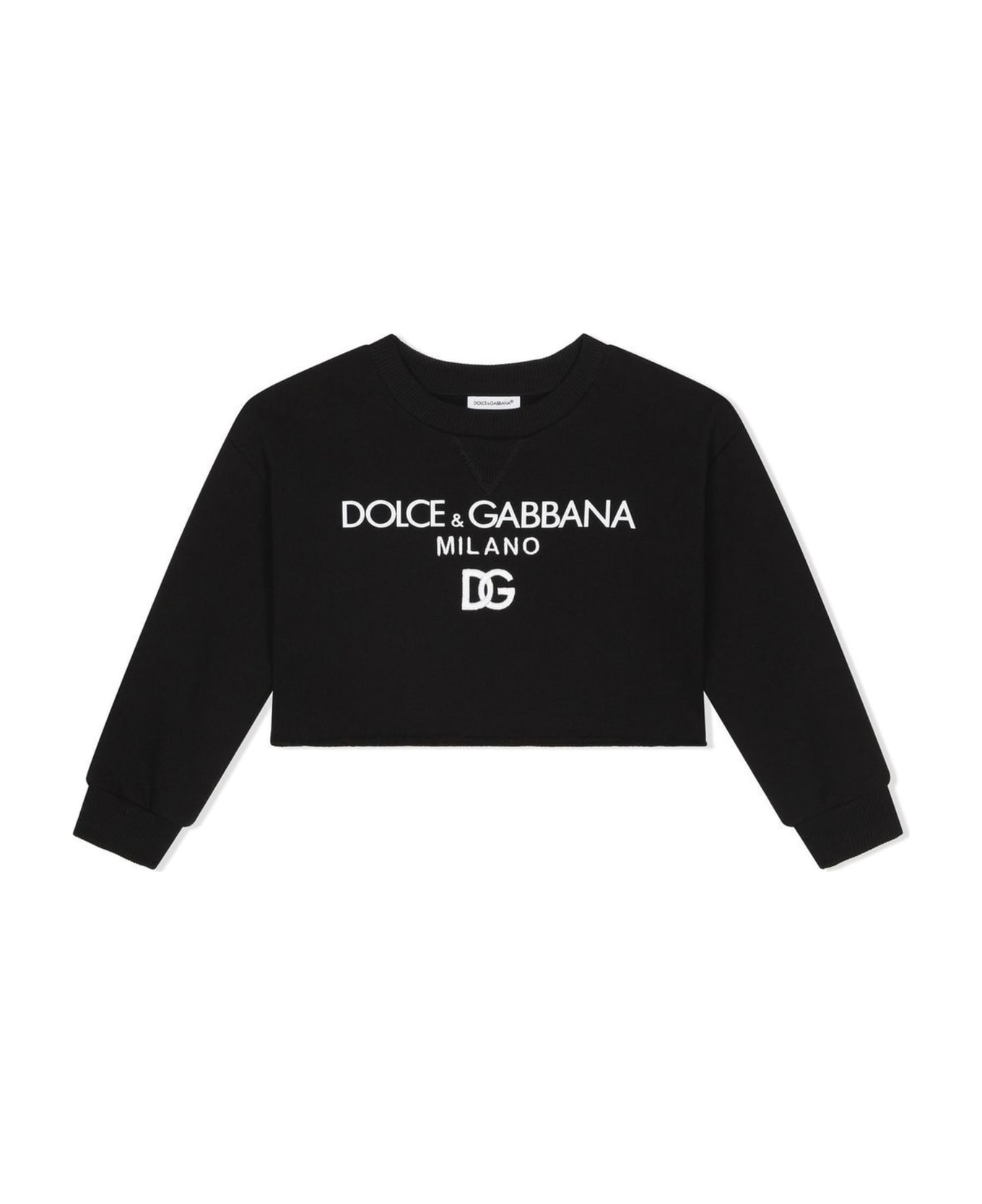Dolce strapless & Gabbana Black Cotton Sweatshirt - Nero