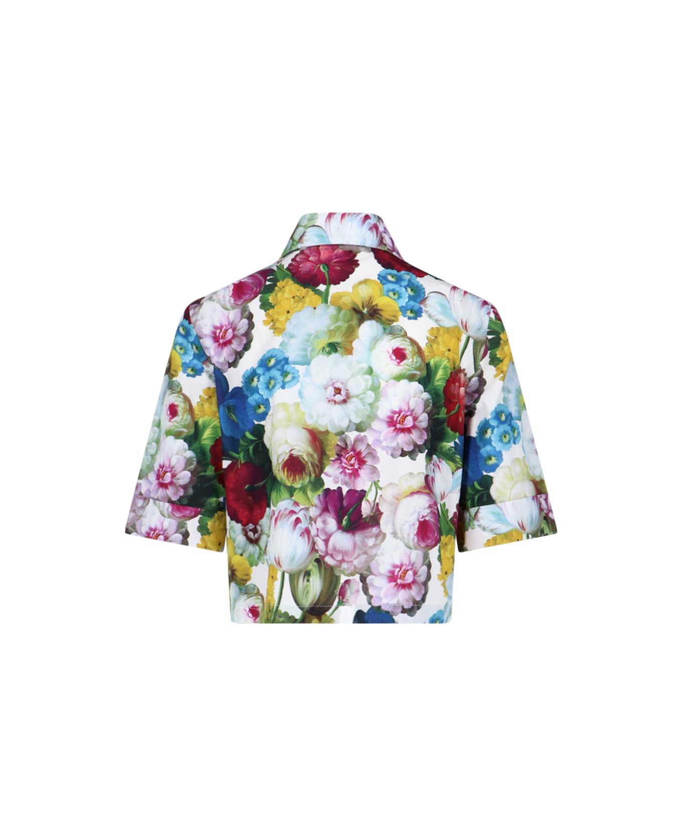 Dolce & Gabbana Garden Print Crop Shirt - Multicolor シャツ