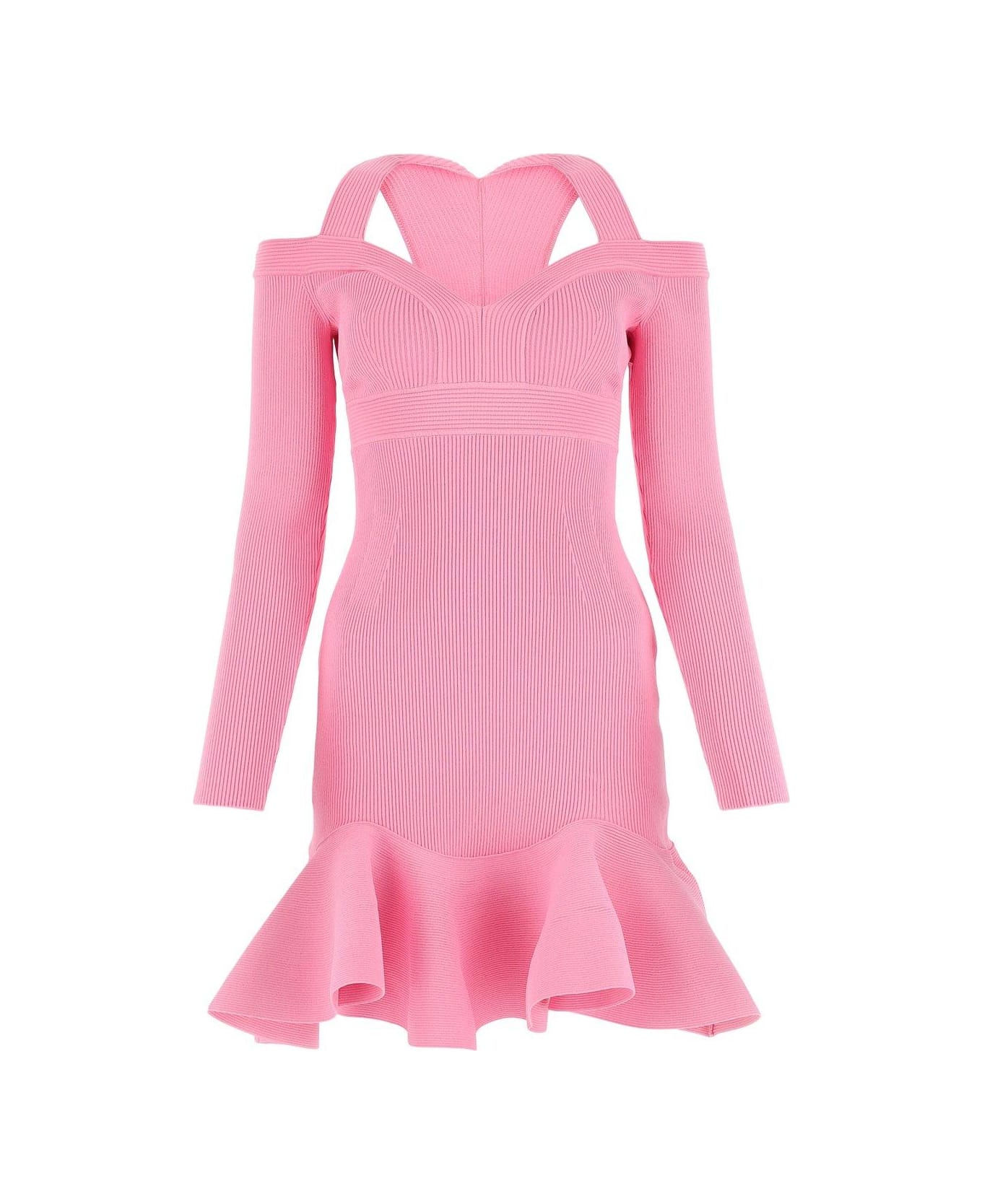 Alexander McQueen Ruffle Detailed Flared Mini Dress ワンピース＆ドレス