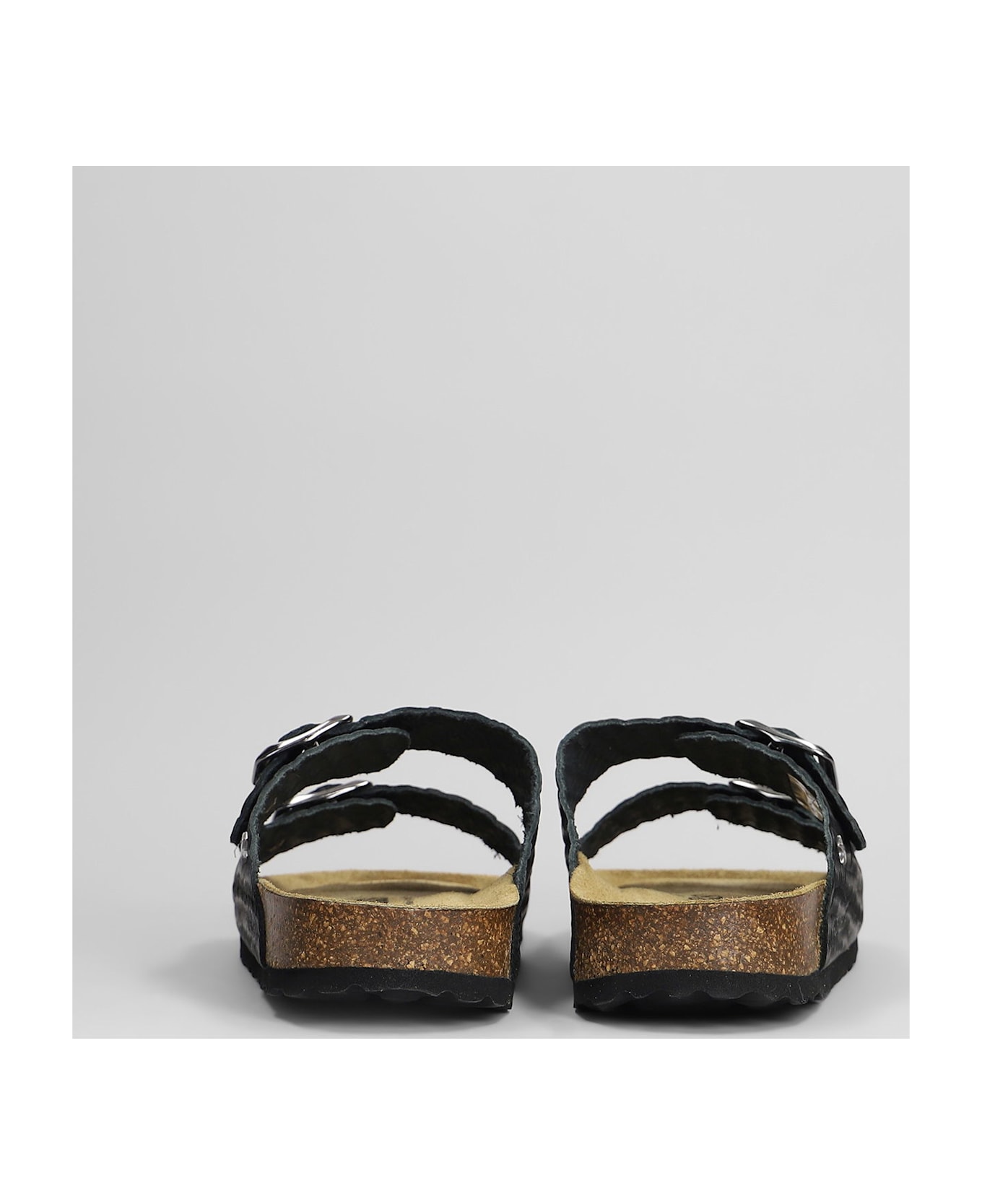 Cubanas Amalia Flats In Black Leather - black