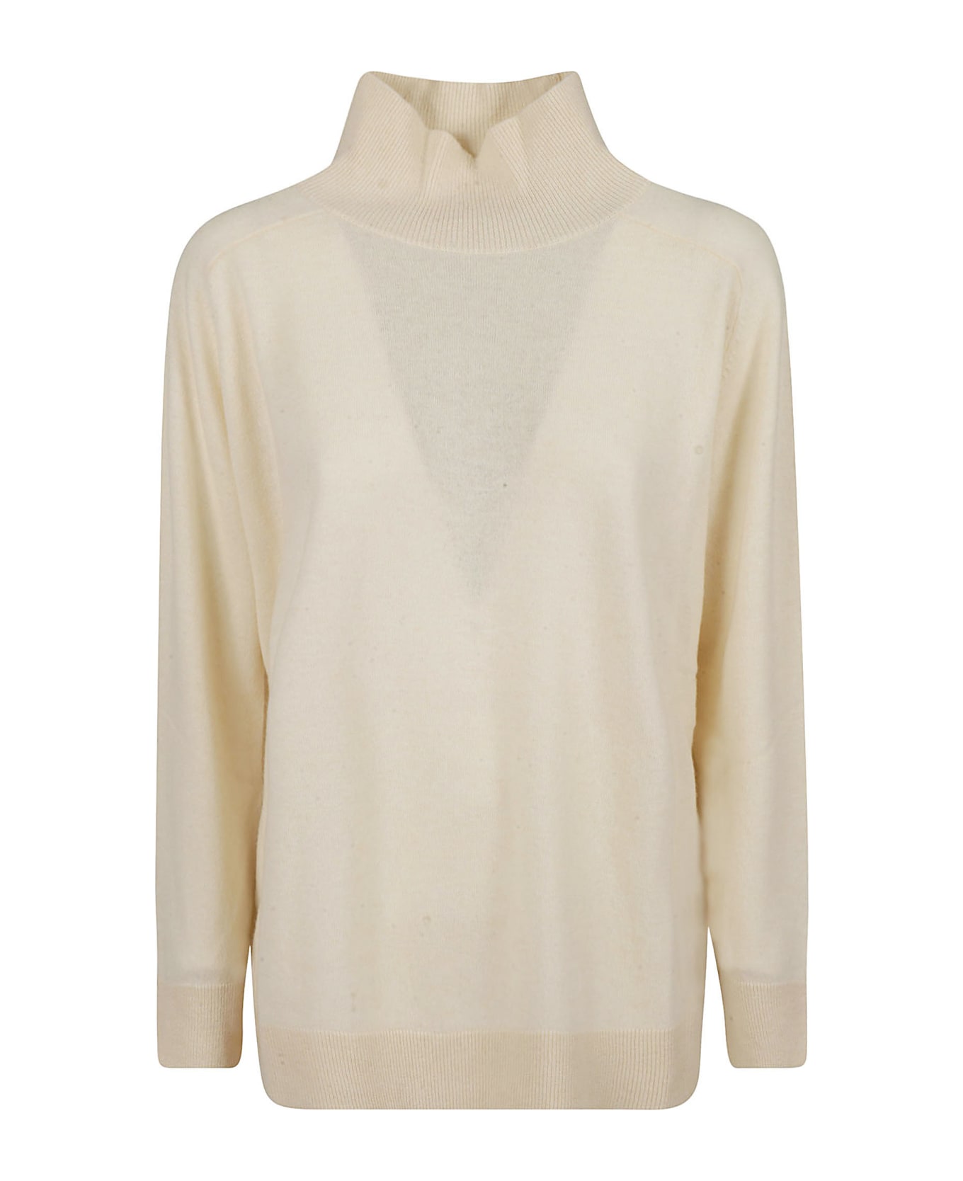 Phisique du Role Ribbed High Neck Sweater - Latte