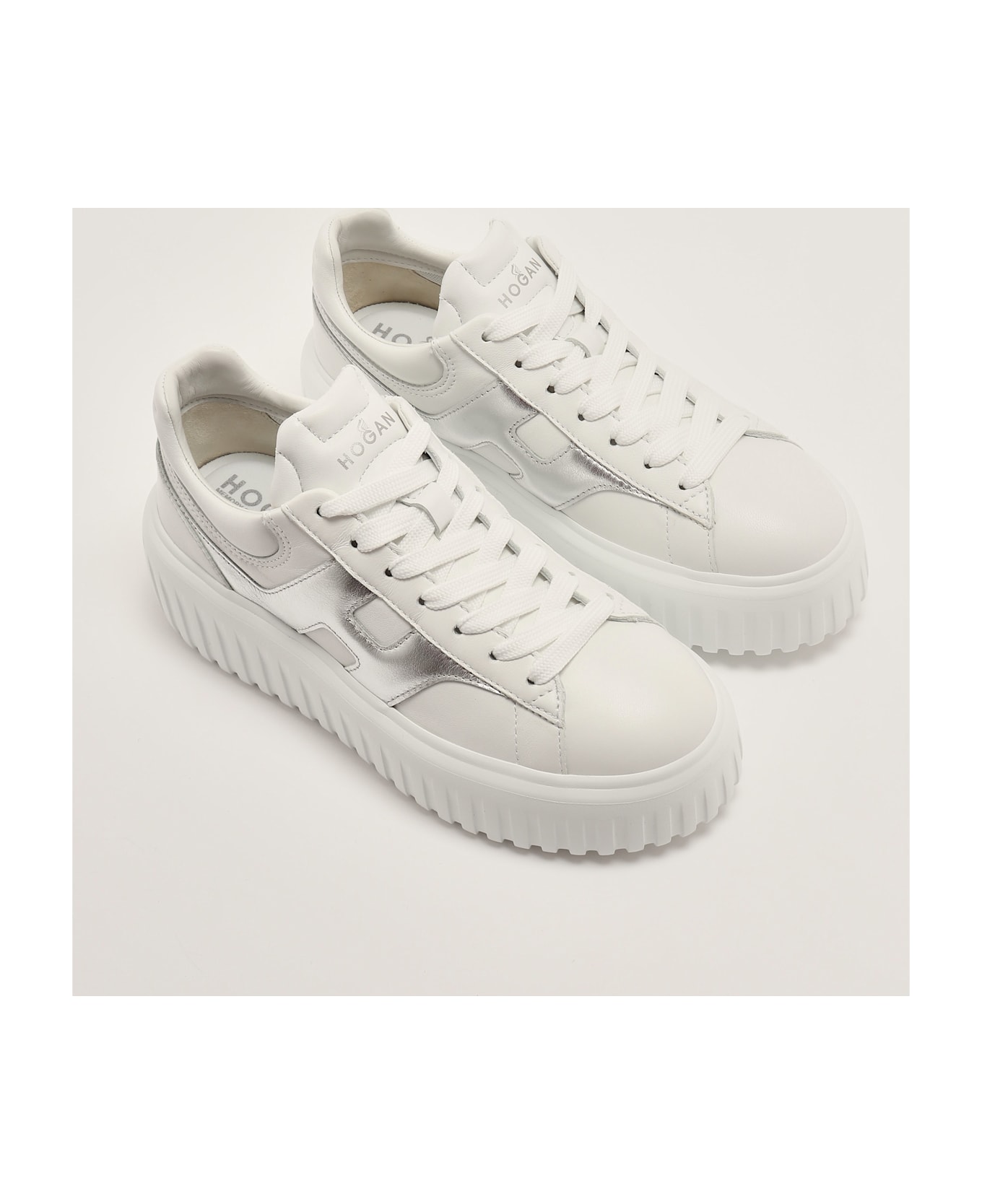 Hogan H Stripes H Spezzata Sneaker - BIANCO-ARGENTO