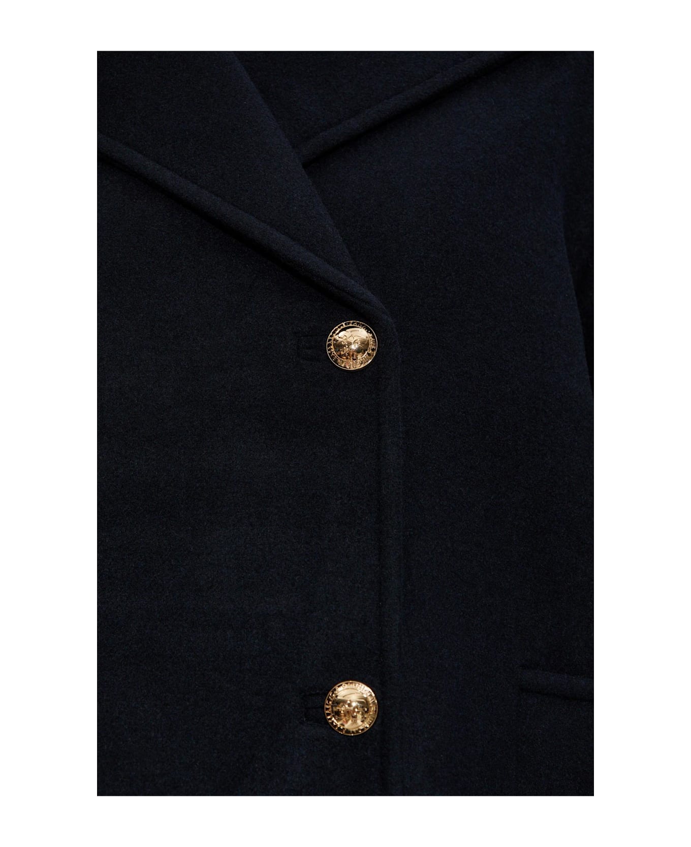 Ganni Short Wool Coat - SKY CAPTAIN